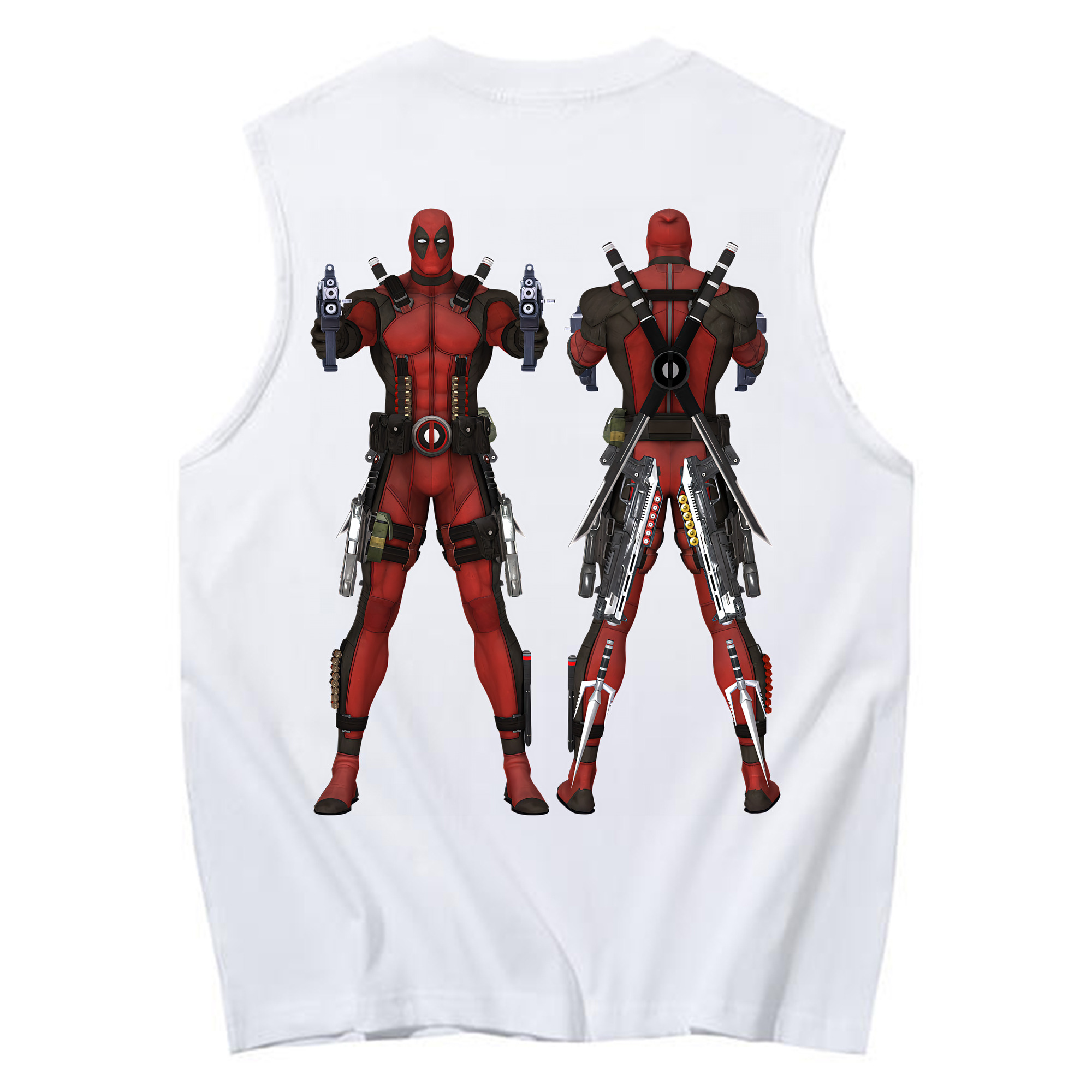 （画像用） Deadpool デッドプール コットン100％タンクトップ（背面プリント）