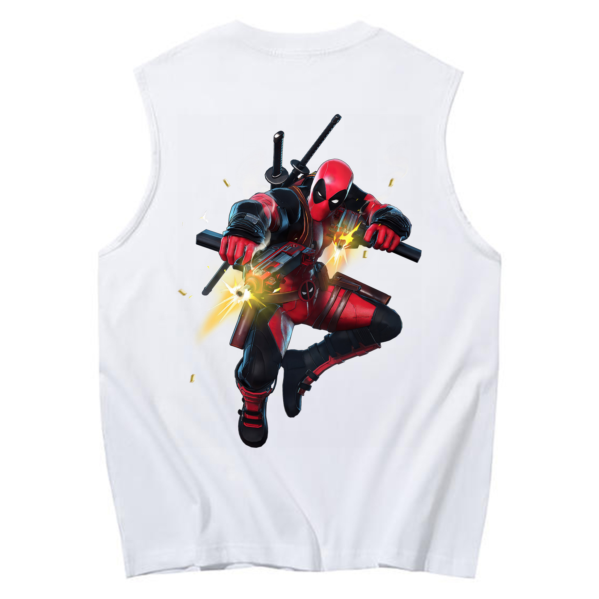 （画像用） Deadpool デッドプール コットン100％タンクトップ（背面プリント）