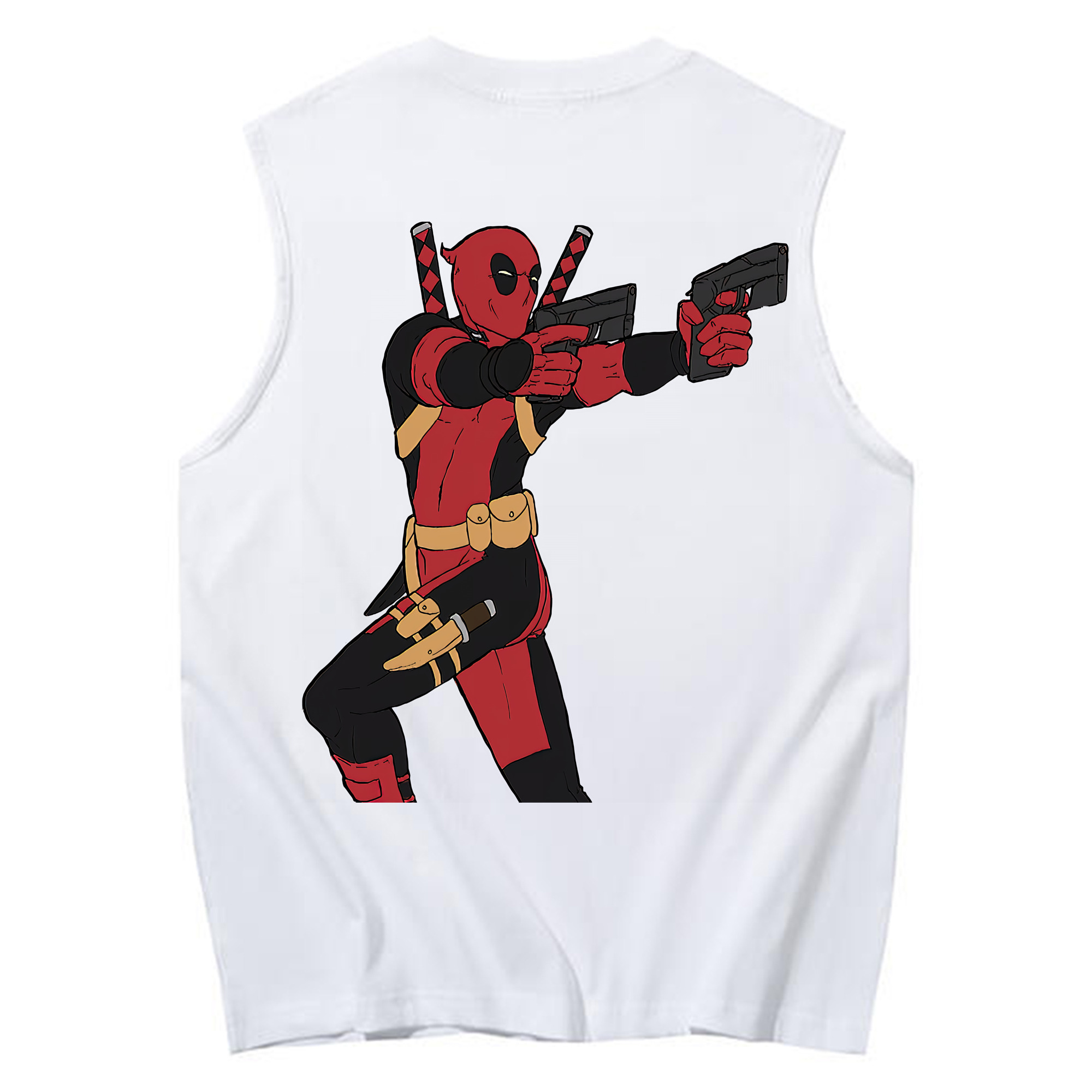 （画像用） Deadpool デッドプール コットン100％タンクトップ（背面プリント）