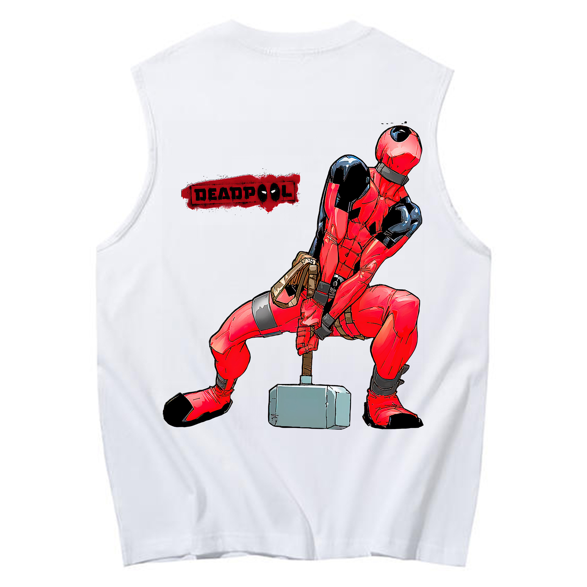 （画像用） Deadpool デッドプール コットン100％タンクトップ（背面プリント）
