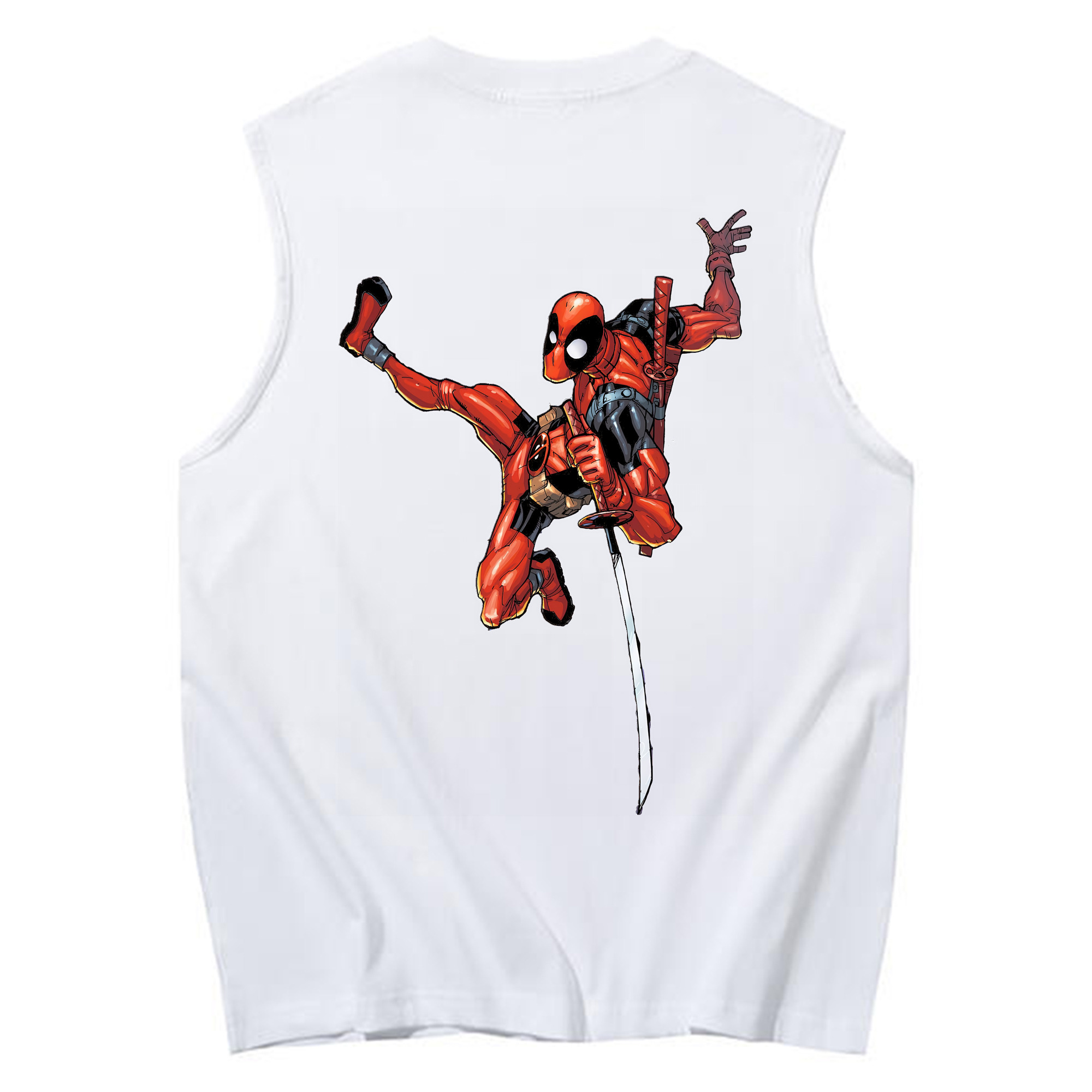 （画像用） Deadpool デッドプール コットン100％タンクトップ（背面プリント）