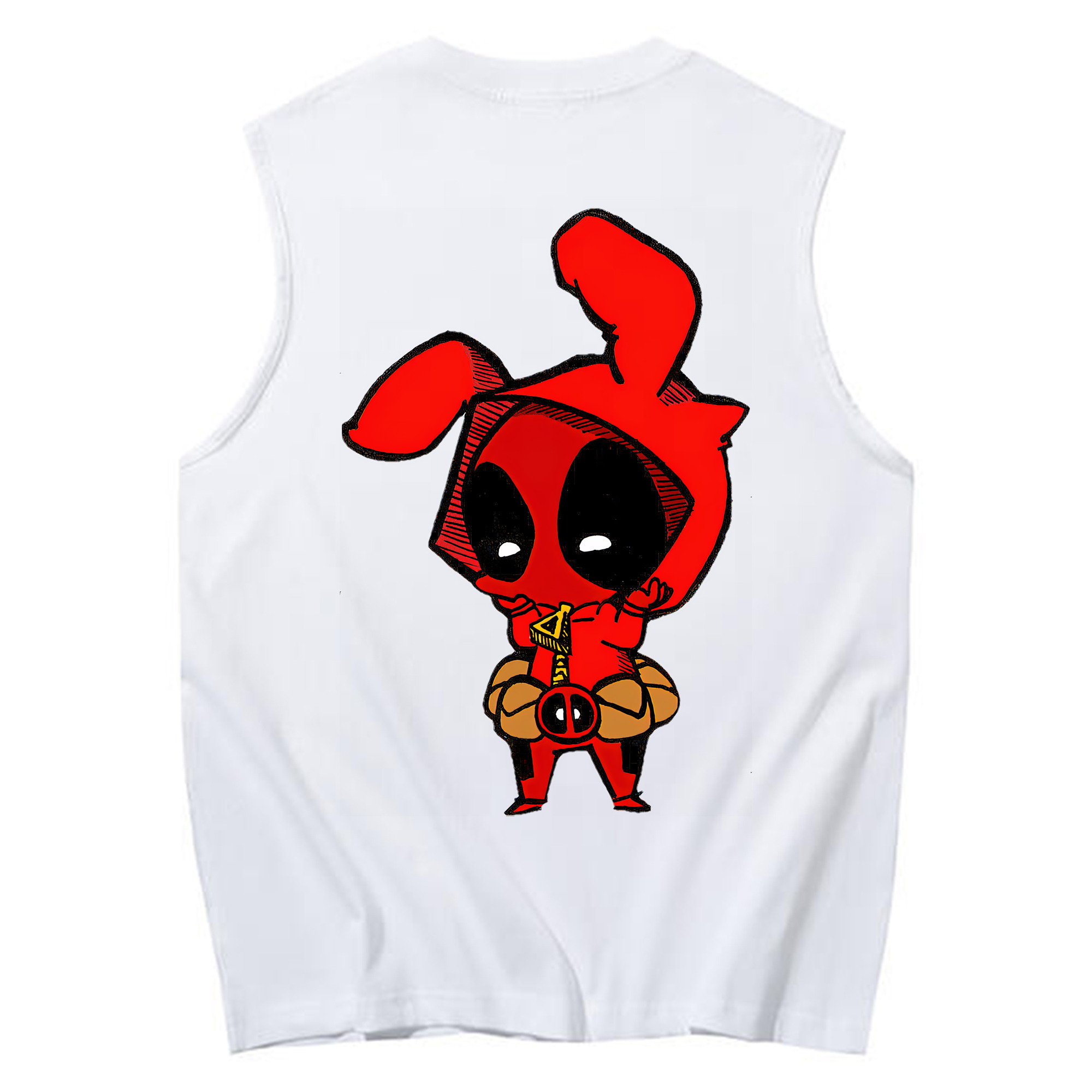 （画像用） Deadpool デッドプール コットン100％タンクトップ（背面プリント）