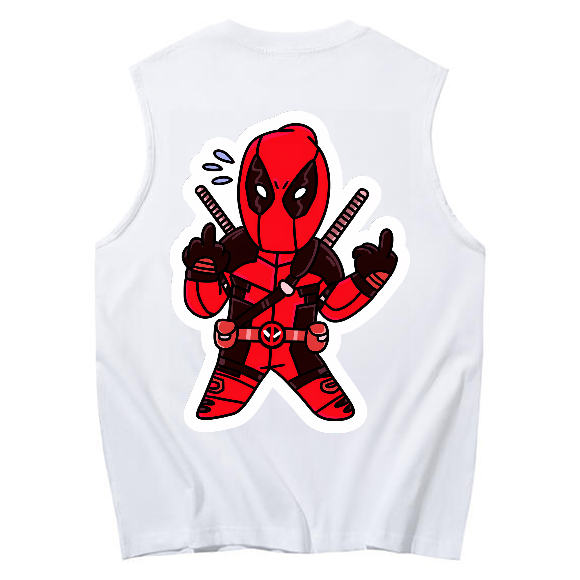 （画像用） Deadpool デッドプール コットン100％タンクトップ（背面プリント）