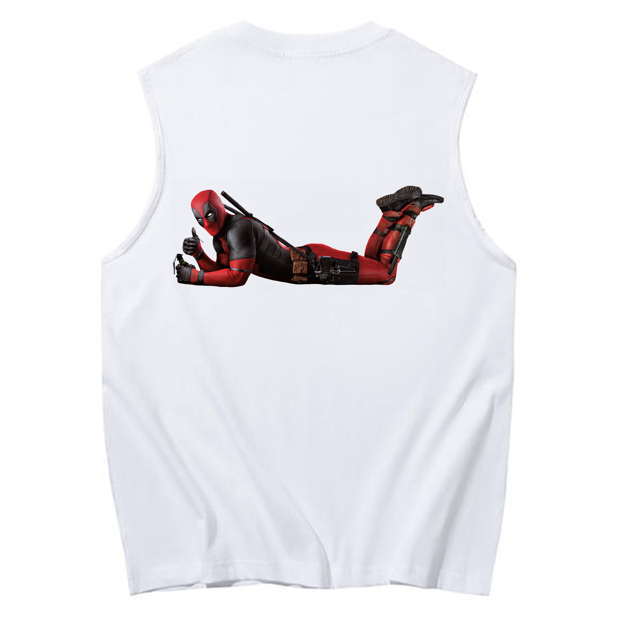 （画像用） Deadpool デッドプール コットン100％タンクトップ（背面プリント）