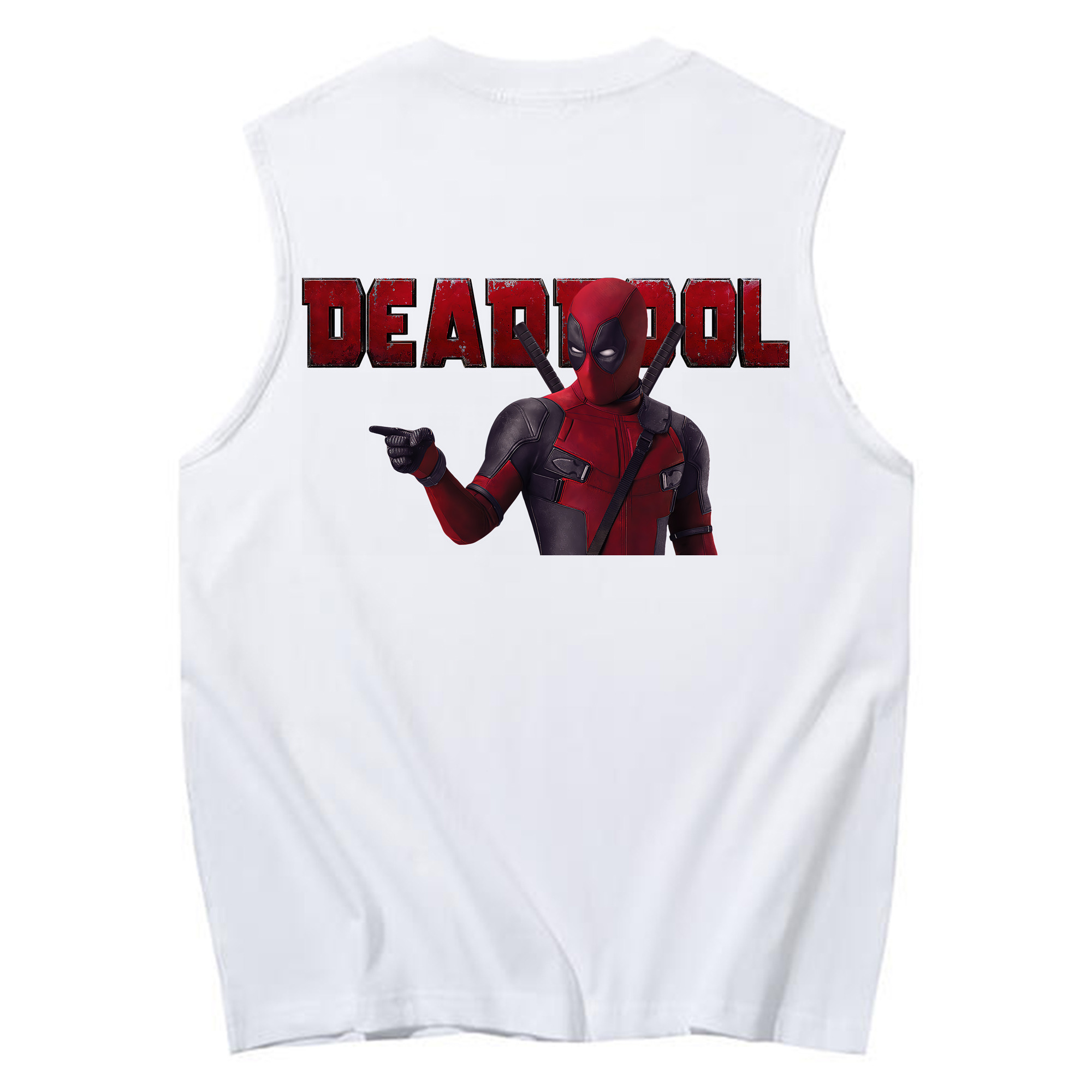 （画像用） Deadpool デッドプール コットン100％タンクトップ（背面プリント）
