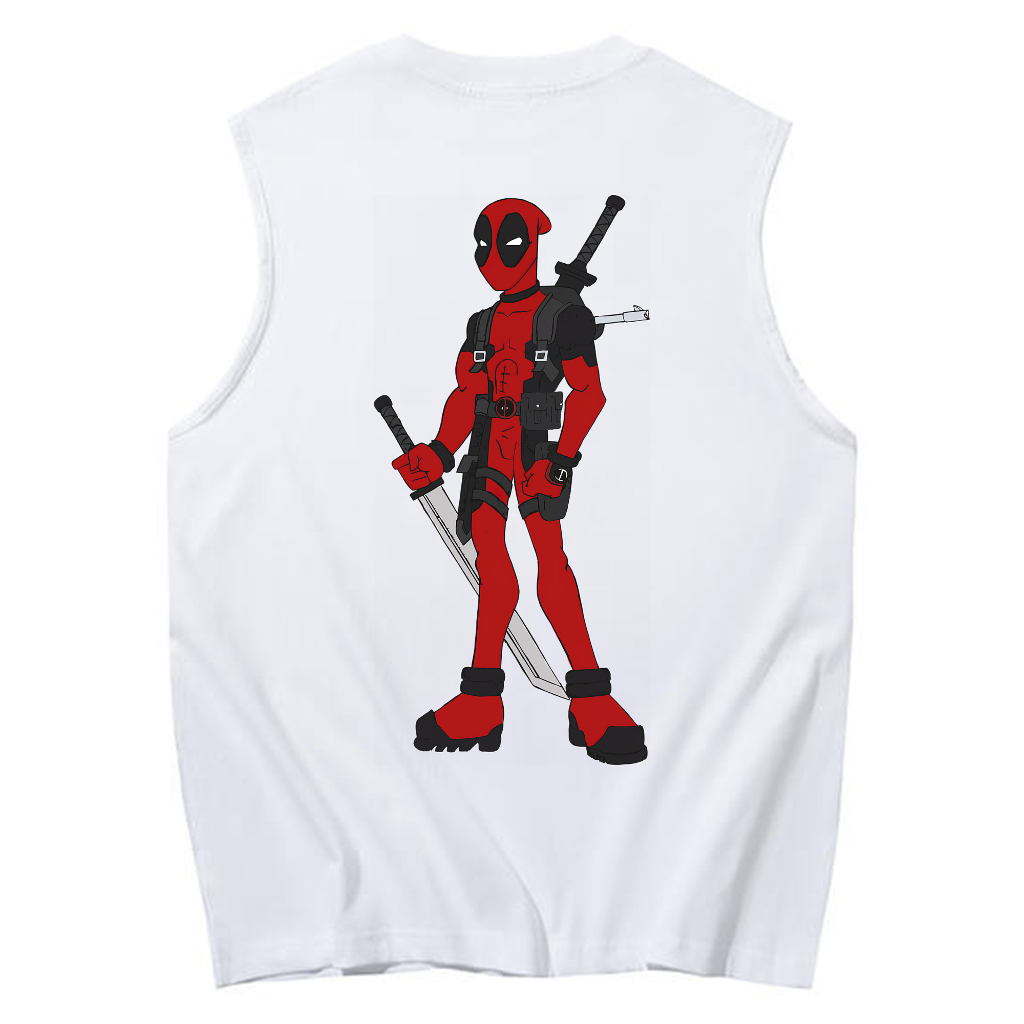 （画像用） Deadpool デッドプール コットン100％タンクトップ（背面プリント）