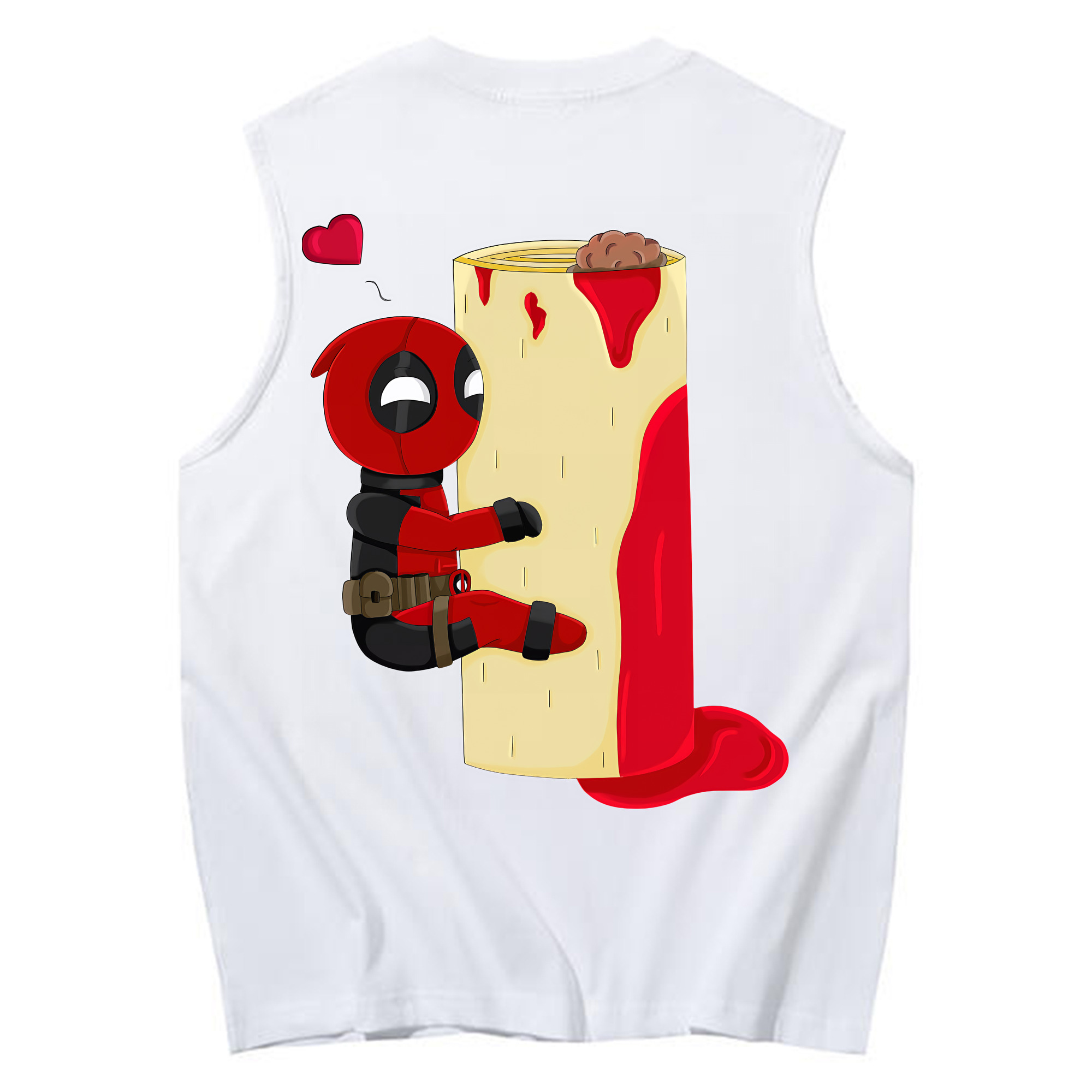 （画像用） Deadpool デッドプール コットン100％タンクトップ（背面プリント）