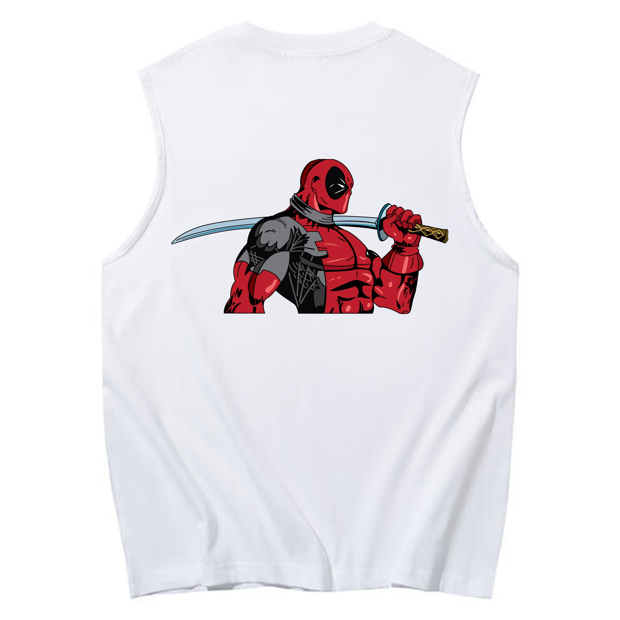 （画像用） Deadpool デッドプール コットン100％タンクトップ（背面プリント）