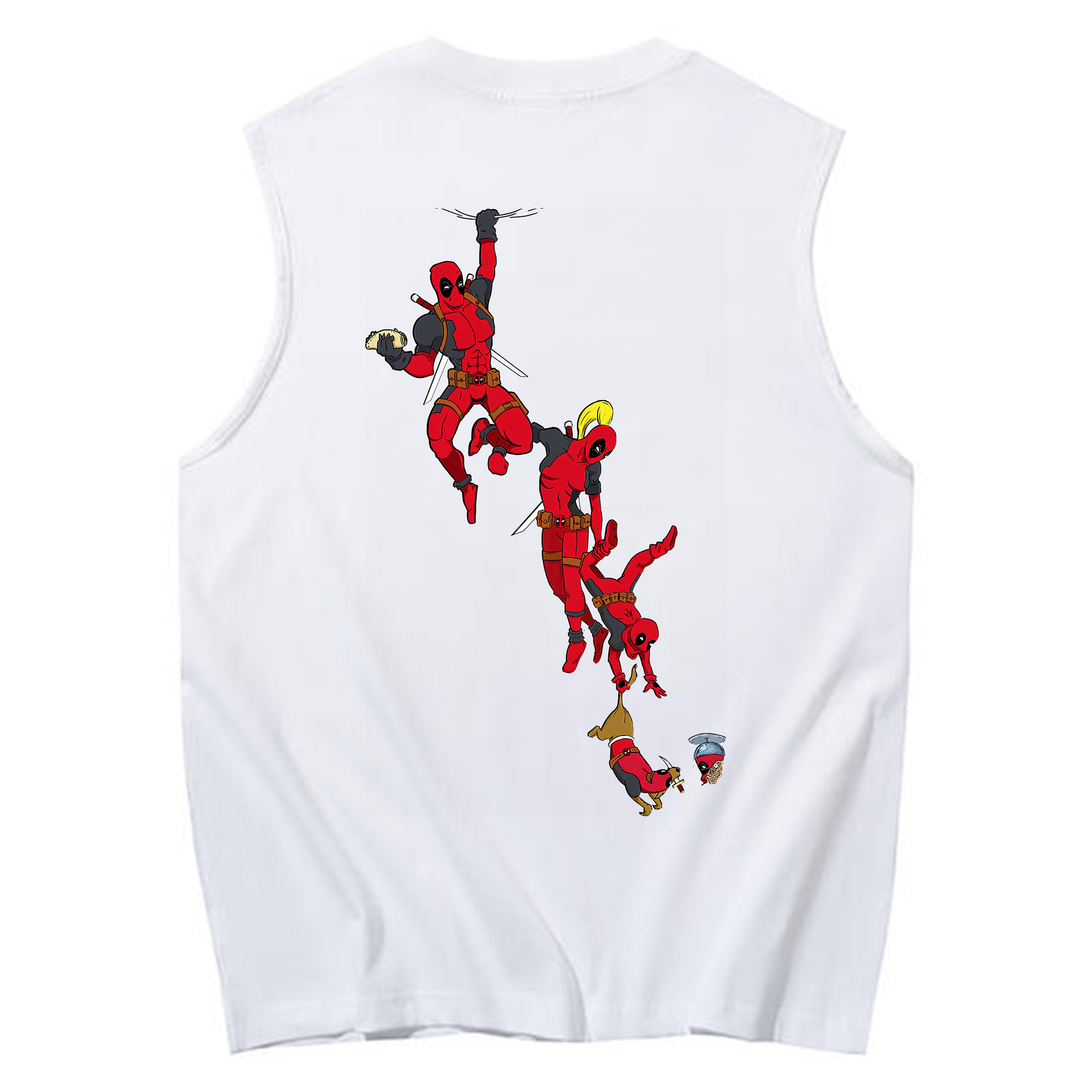 （画像用） Deadpool デッドプール コットン100％タンクトップ（背面プリント）