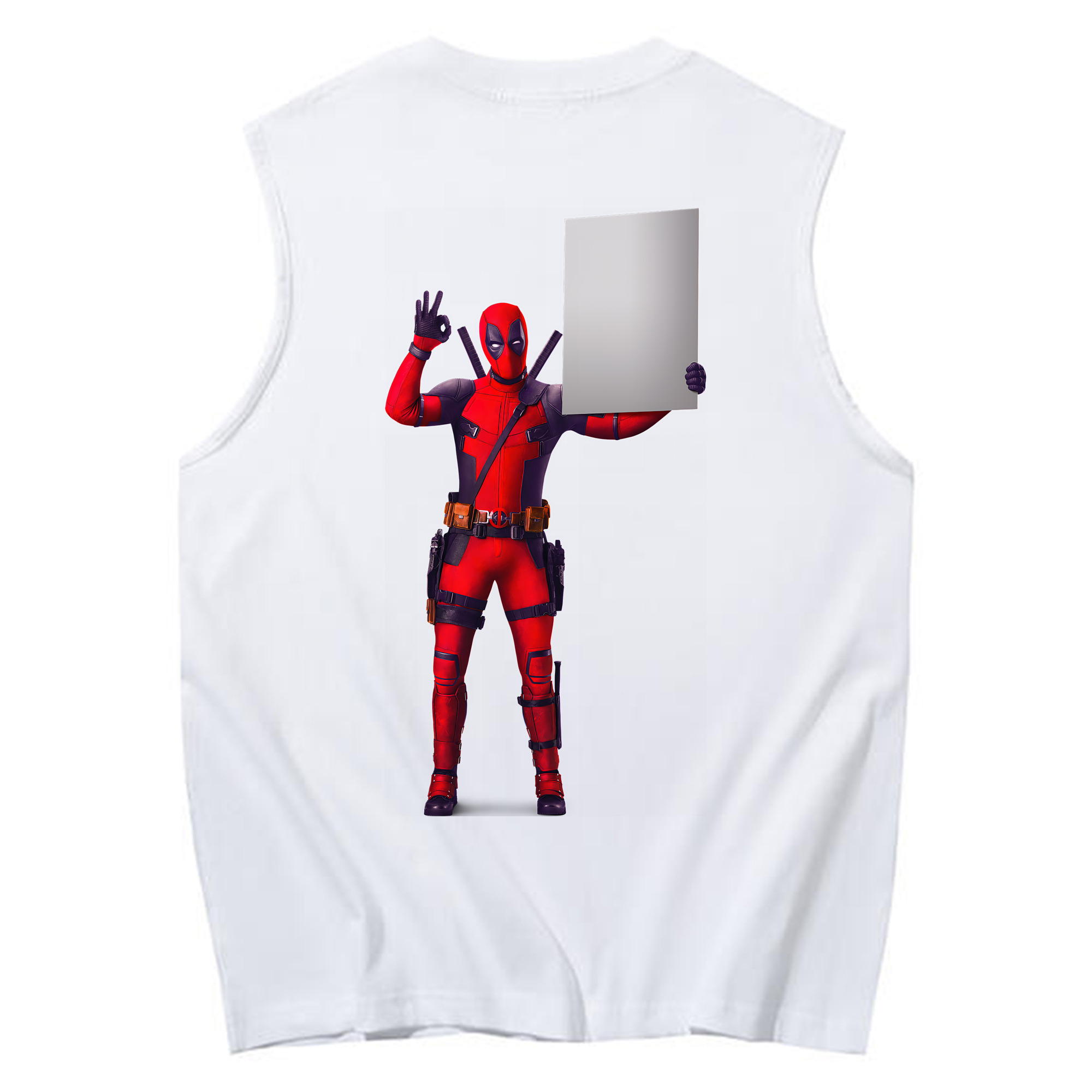 （画像用） Deadpool デッドプール コットン100％タンクトップ（背面プリント）