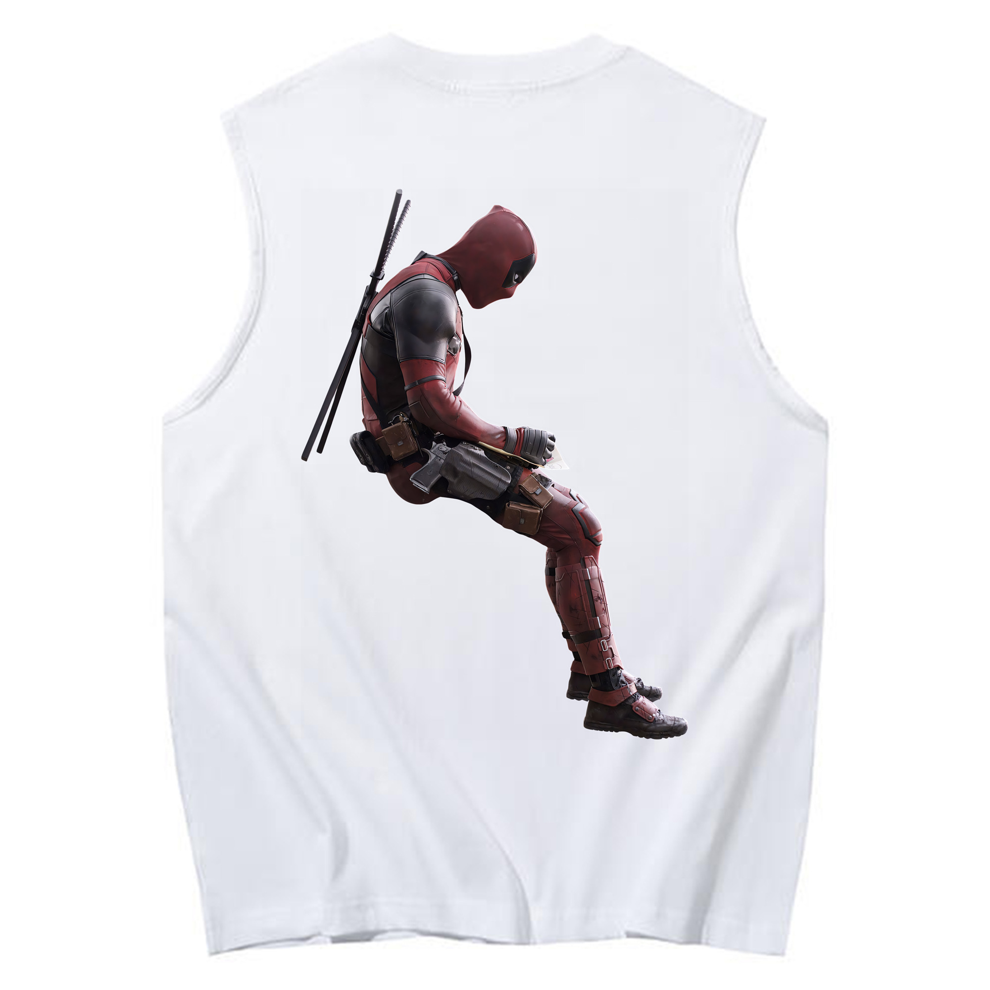 （画像用） Deadpool デッドプール コットン100％タンクトップ（背面プリント）