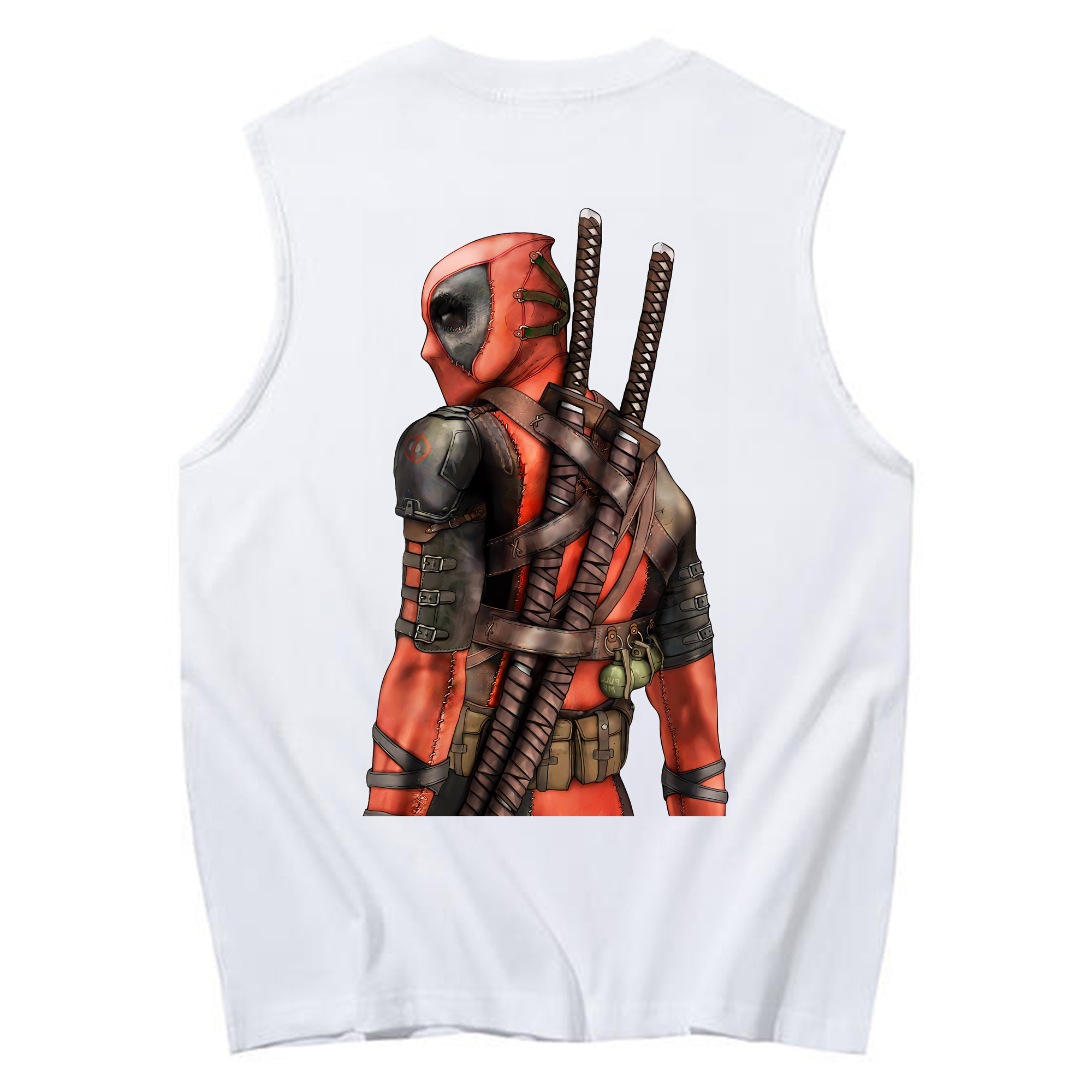 （画像用） Deadpool デッドプール コットン100％タンクトップ（背面プリント）