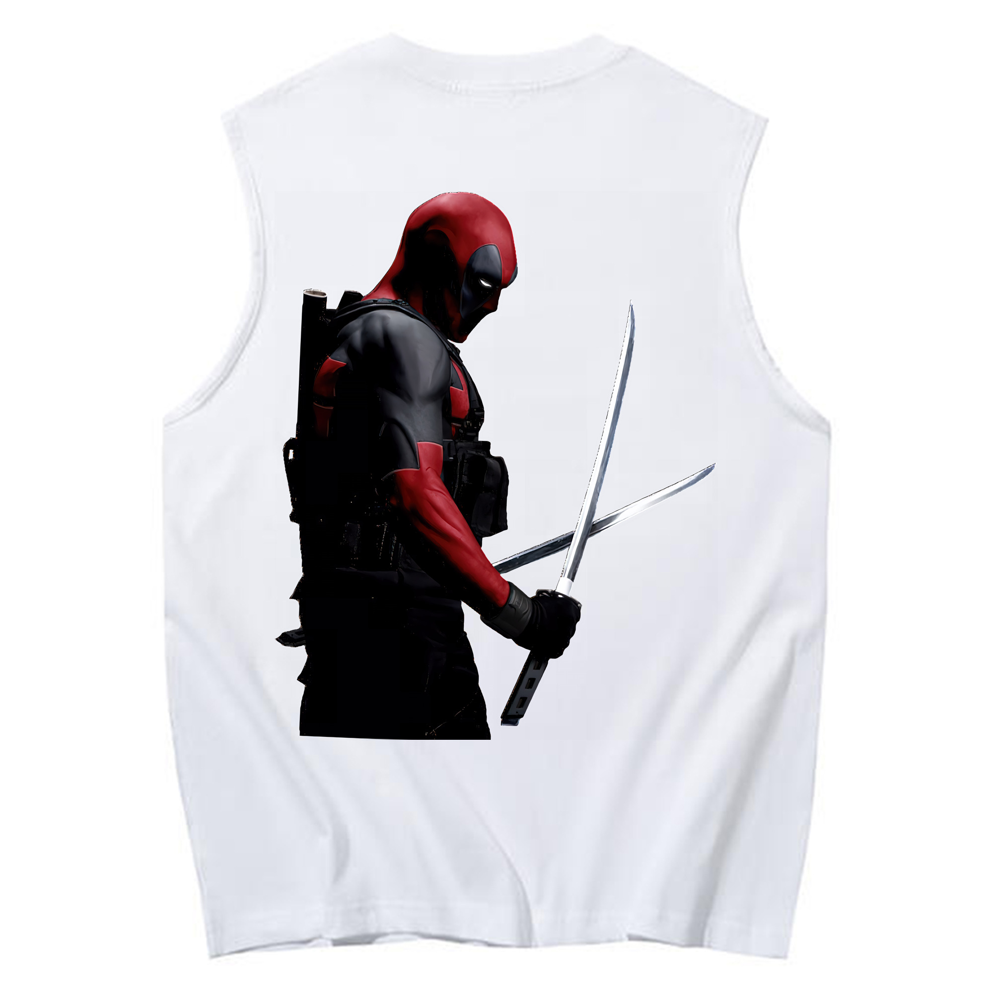 （画像用） Deadpool デッドプール コットン100％タンクトップ（背面プリント）