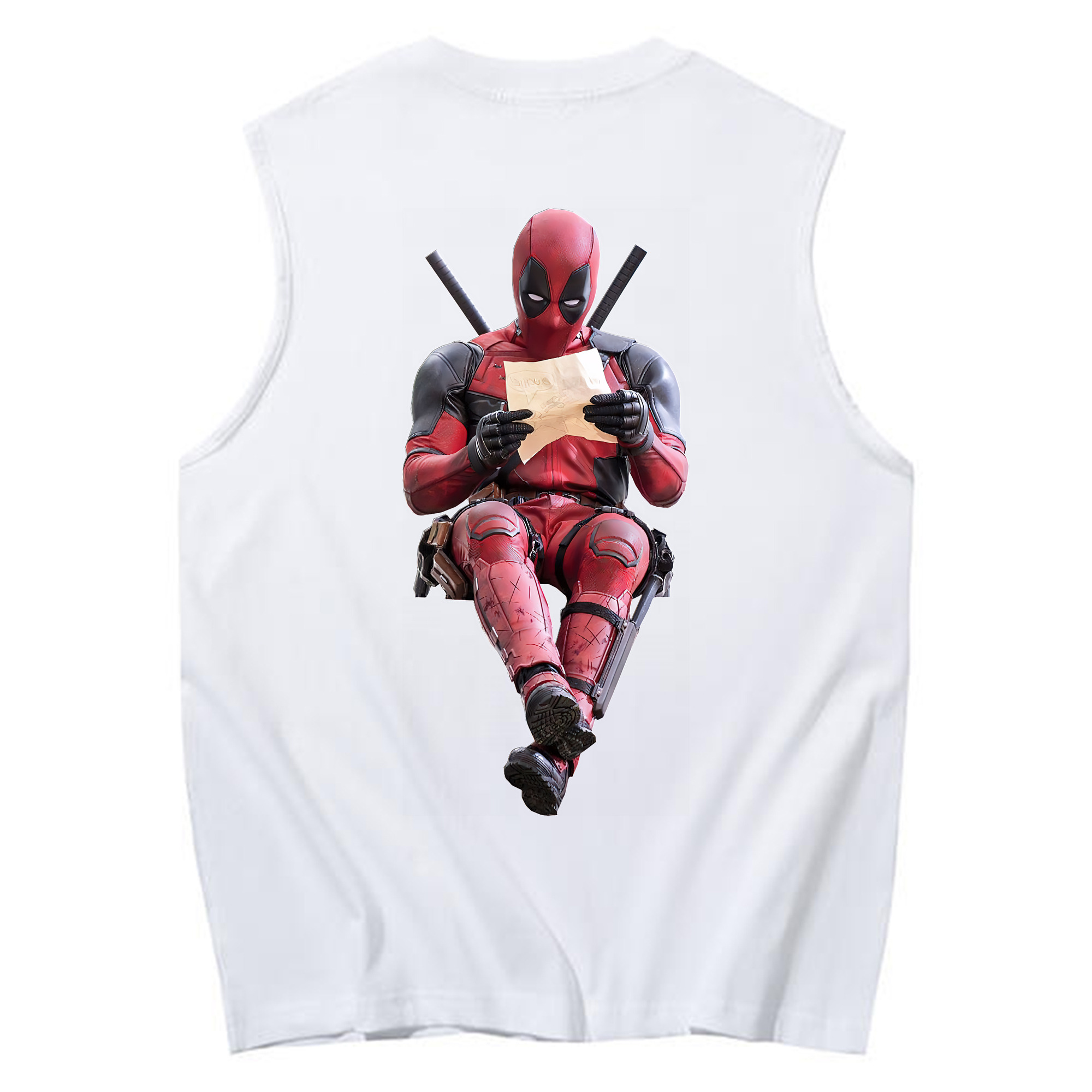 （画像用） Deadpool デッドプール コットン100％タンクトップ（背面プリント）