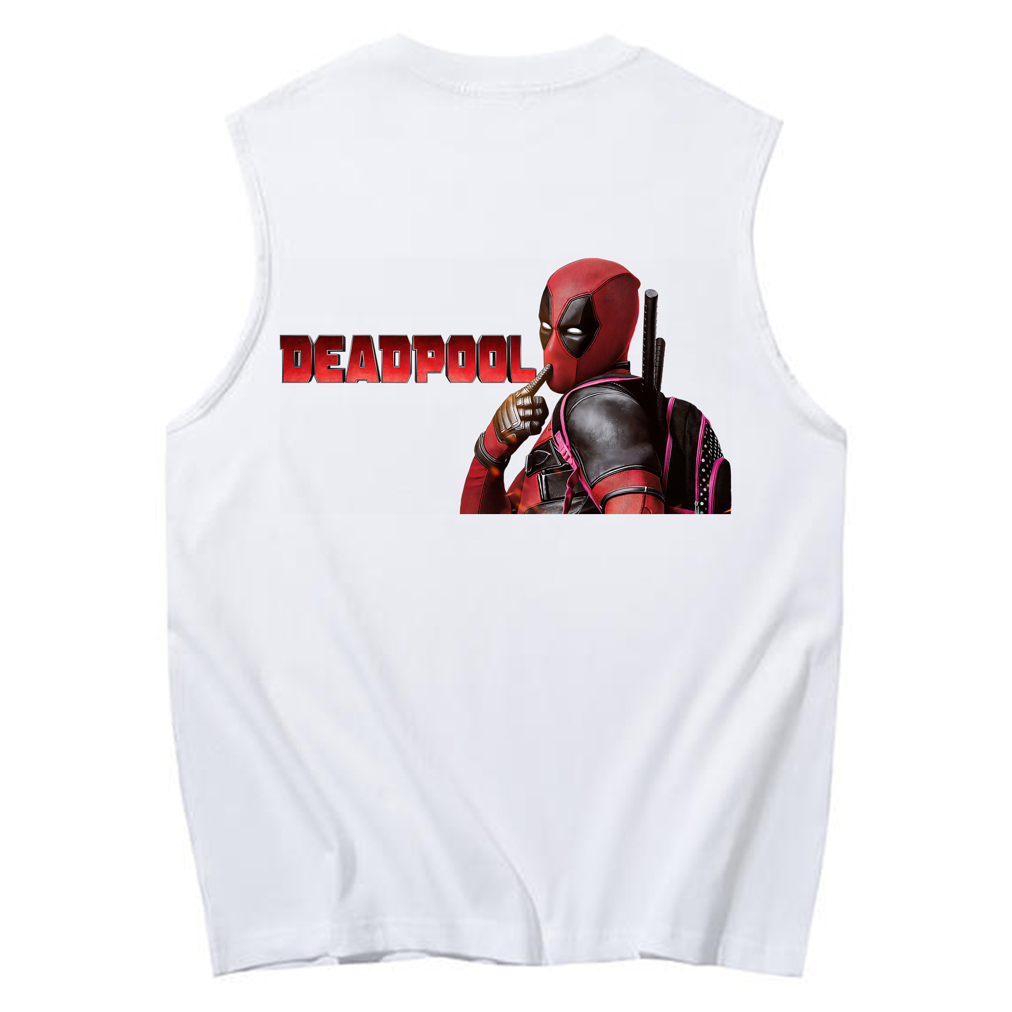 （画像用） Deadpool デッドプール コットン100％タンクトップ（背面プリント）
