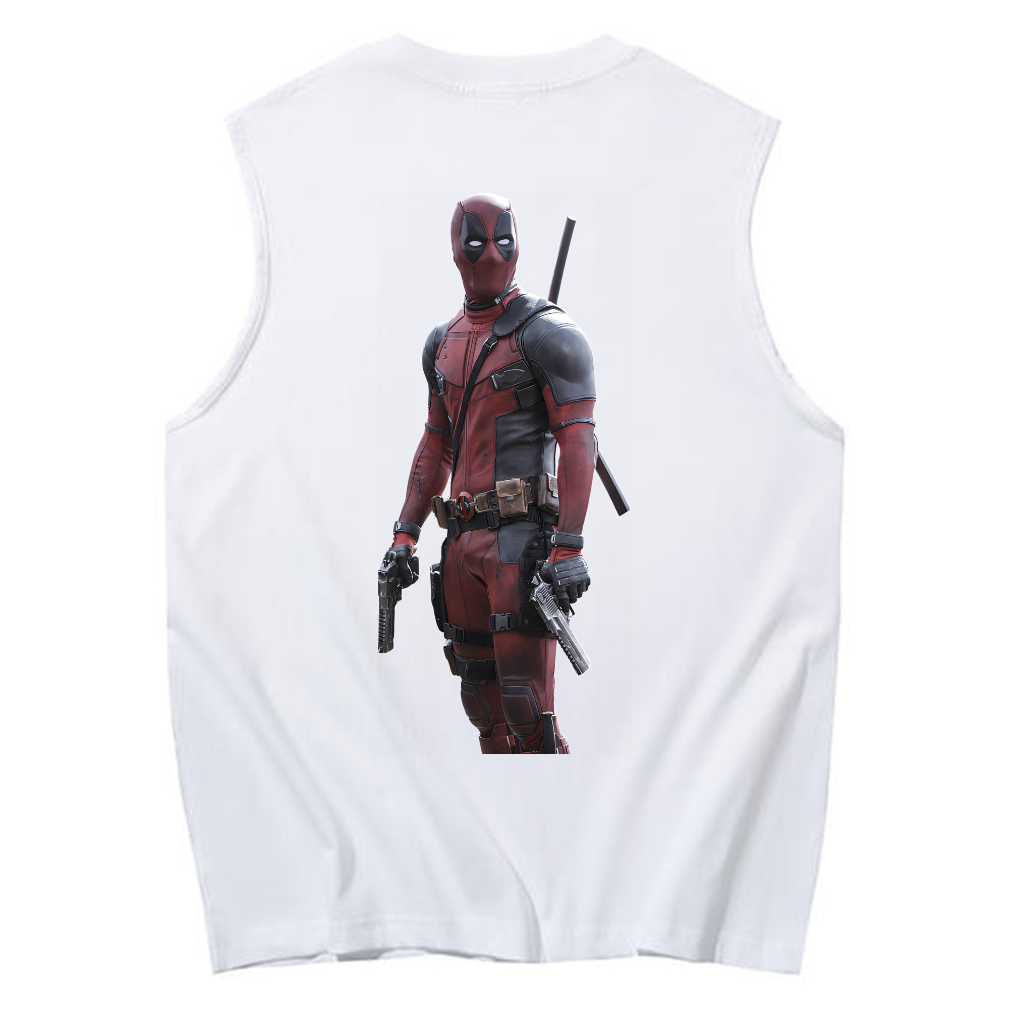 （画像用） Deadpool デッドプール コットン100％タンクトップ（背面プリント）