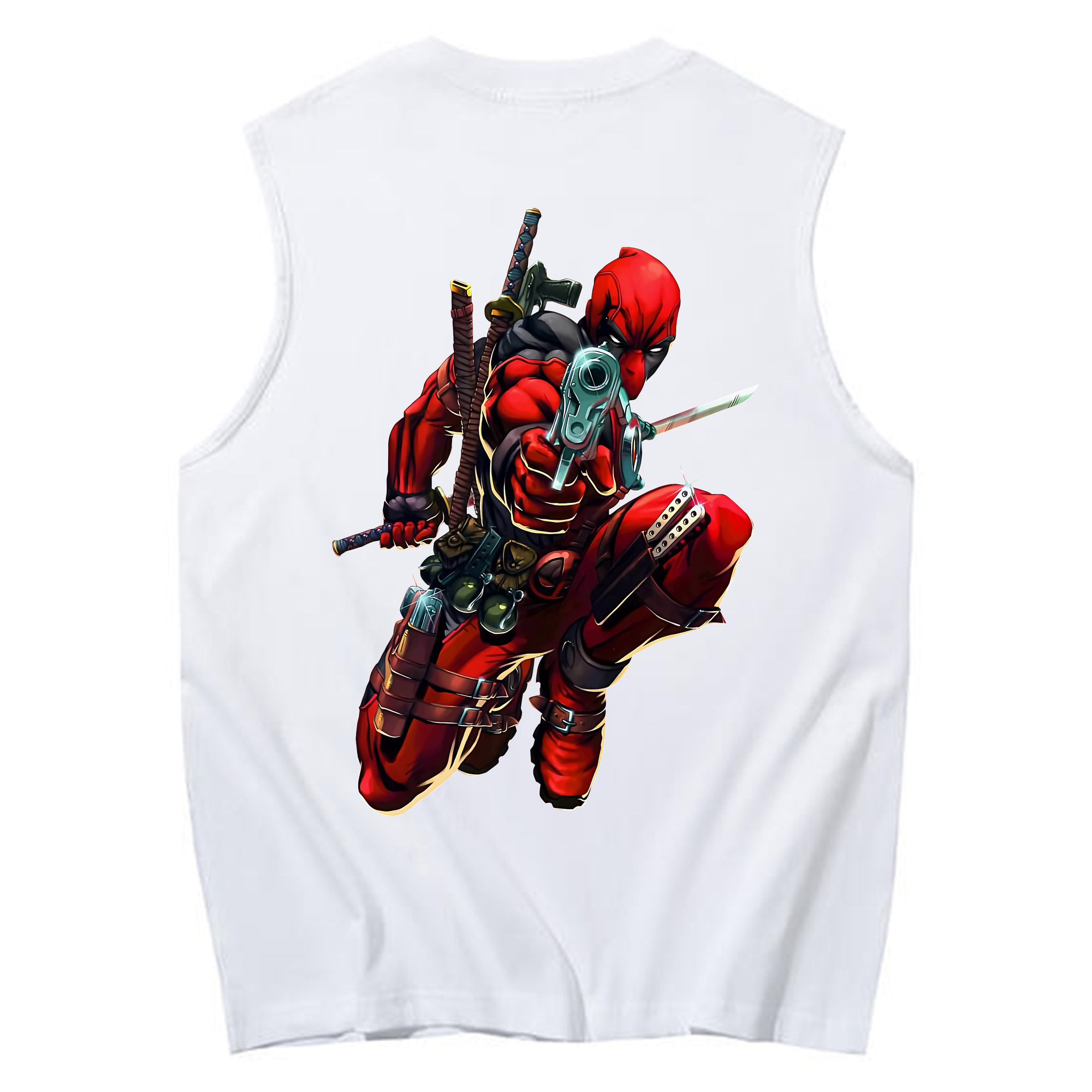 （画像用） Deadpool デッドプール コットン100％タンクトップ（背面プリント）