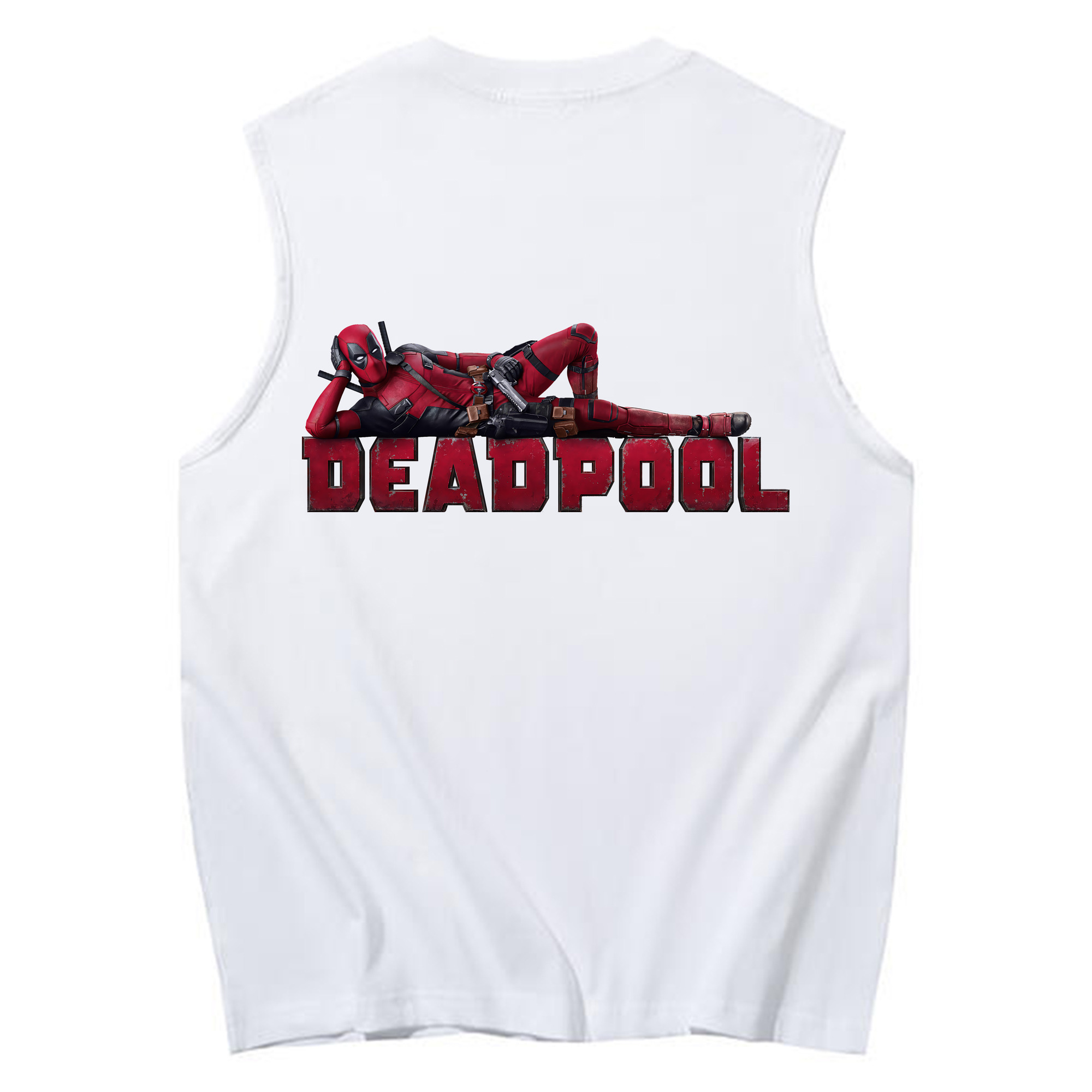 （画像用） Deadpool デッドプール コットン100％タンクトップ（背面プリント）
