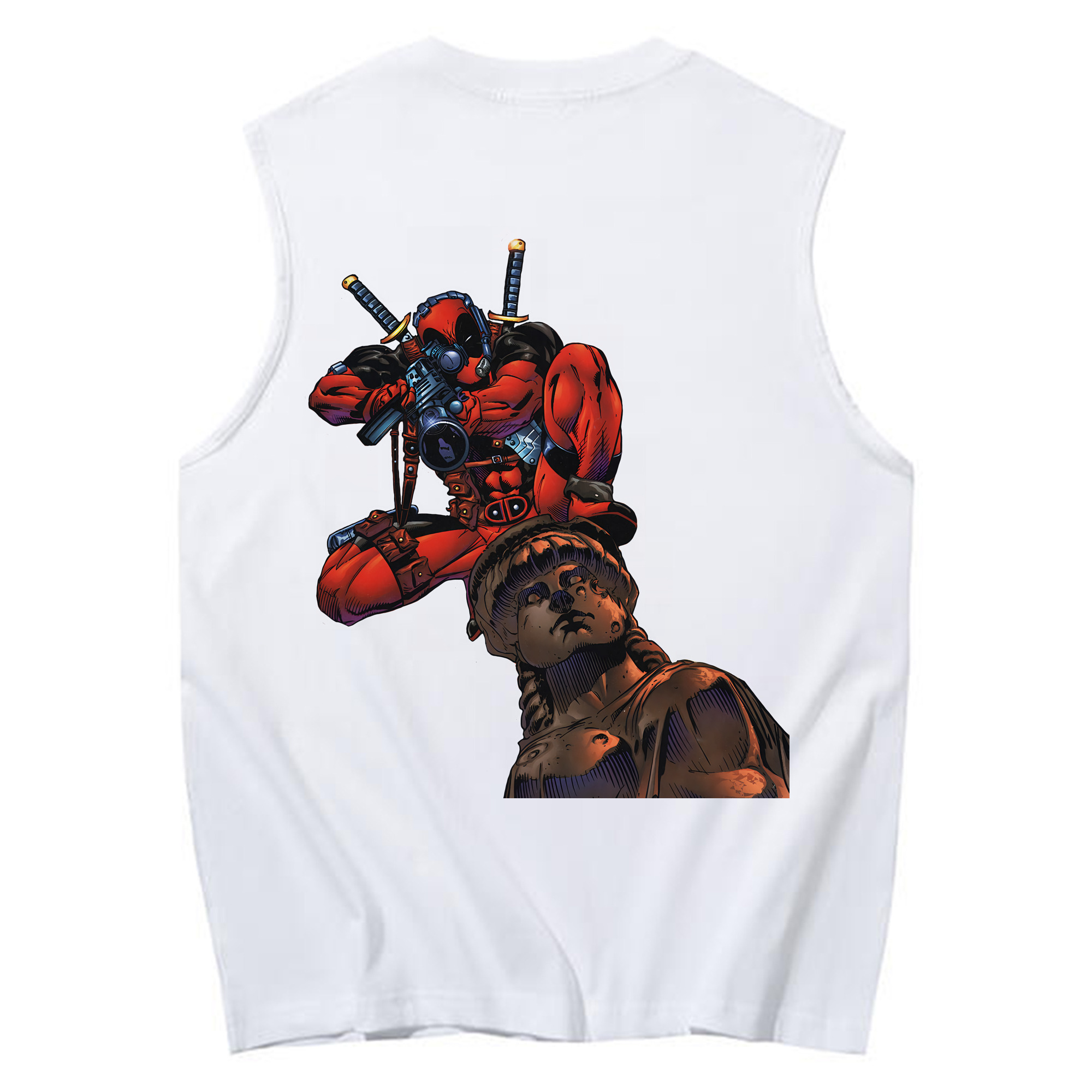 （画像用） Deadpool デッドプール コットン100％タンクトップ（背面プリント）