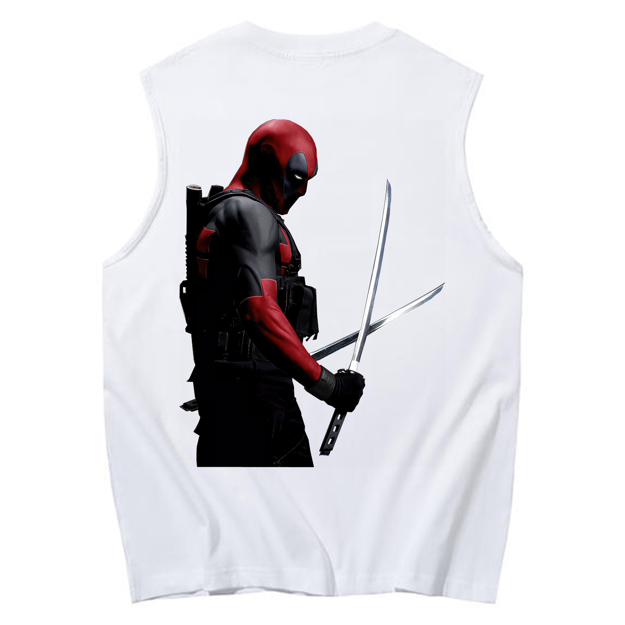 （画像用） Deadpool デッドプール コットン100％タンクトップ（背面プリント）