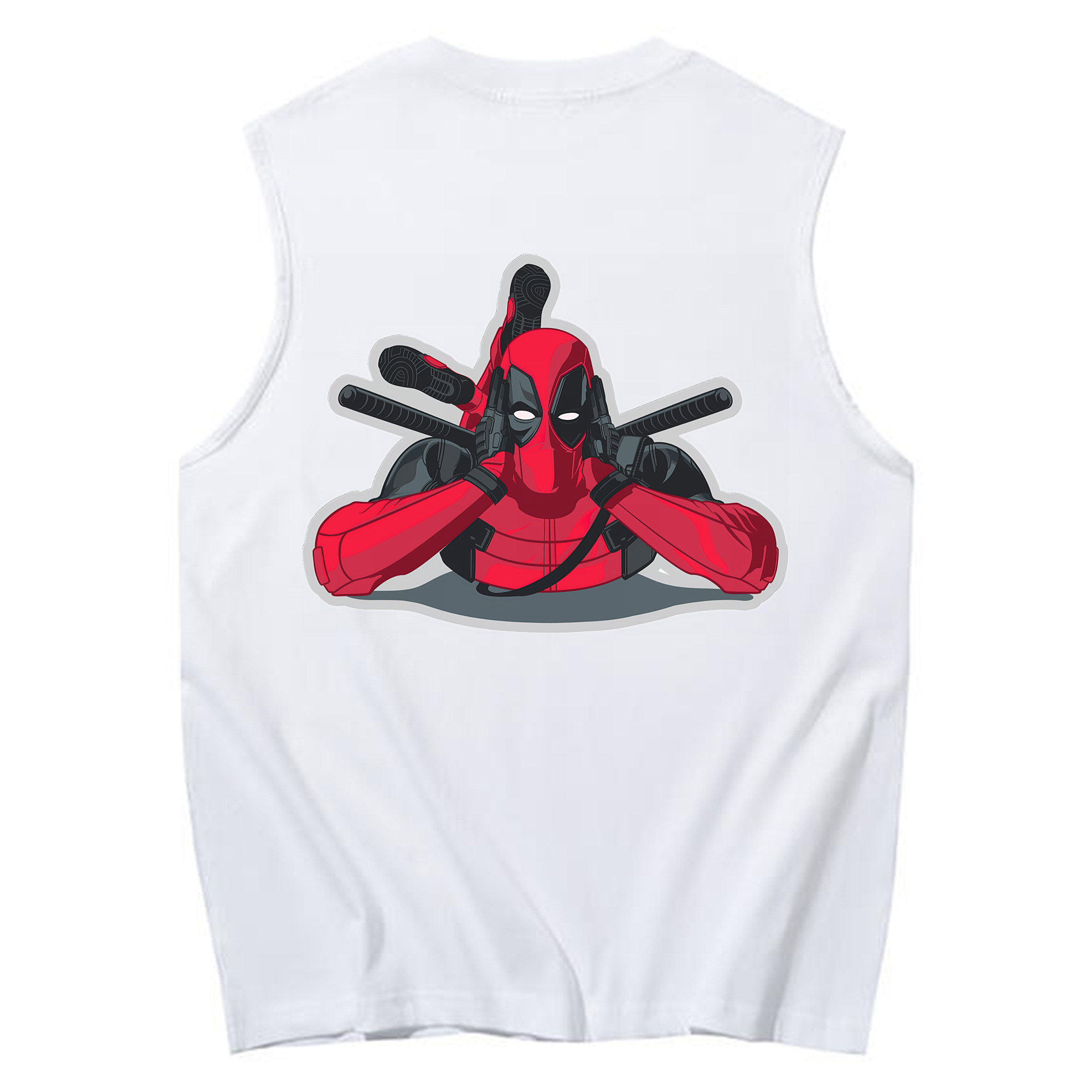 （画像用） Deadpool デッドプール コットン100％タンクトップ（背面プリント）