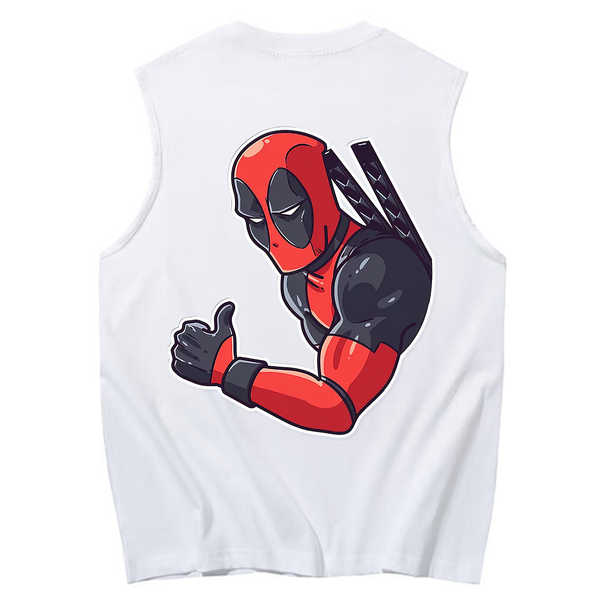 （画像用） Deadpool デッドプール コットン100％タンクトップ（背面プリント）