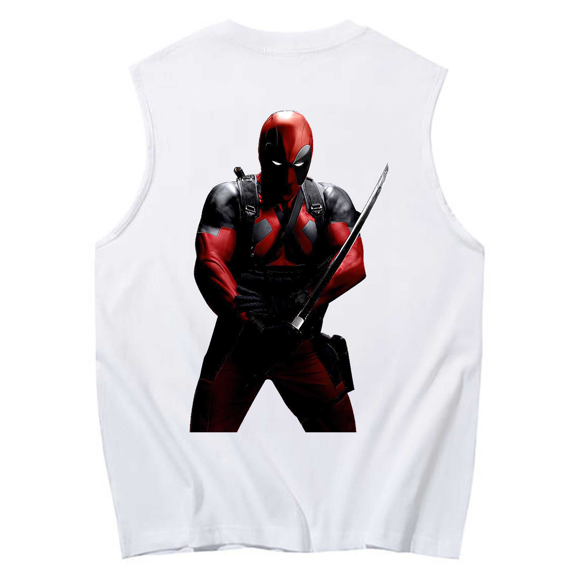 （画像用） Deadpool デッドプール コットン100％タンクトップ（背面プリント）