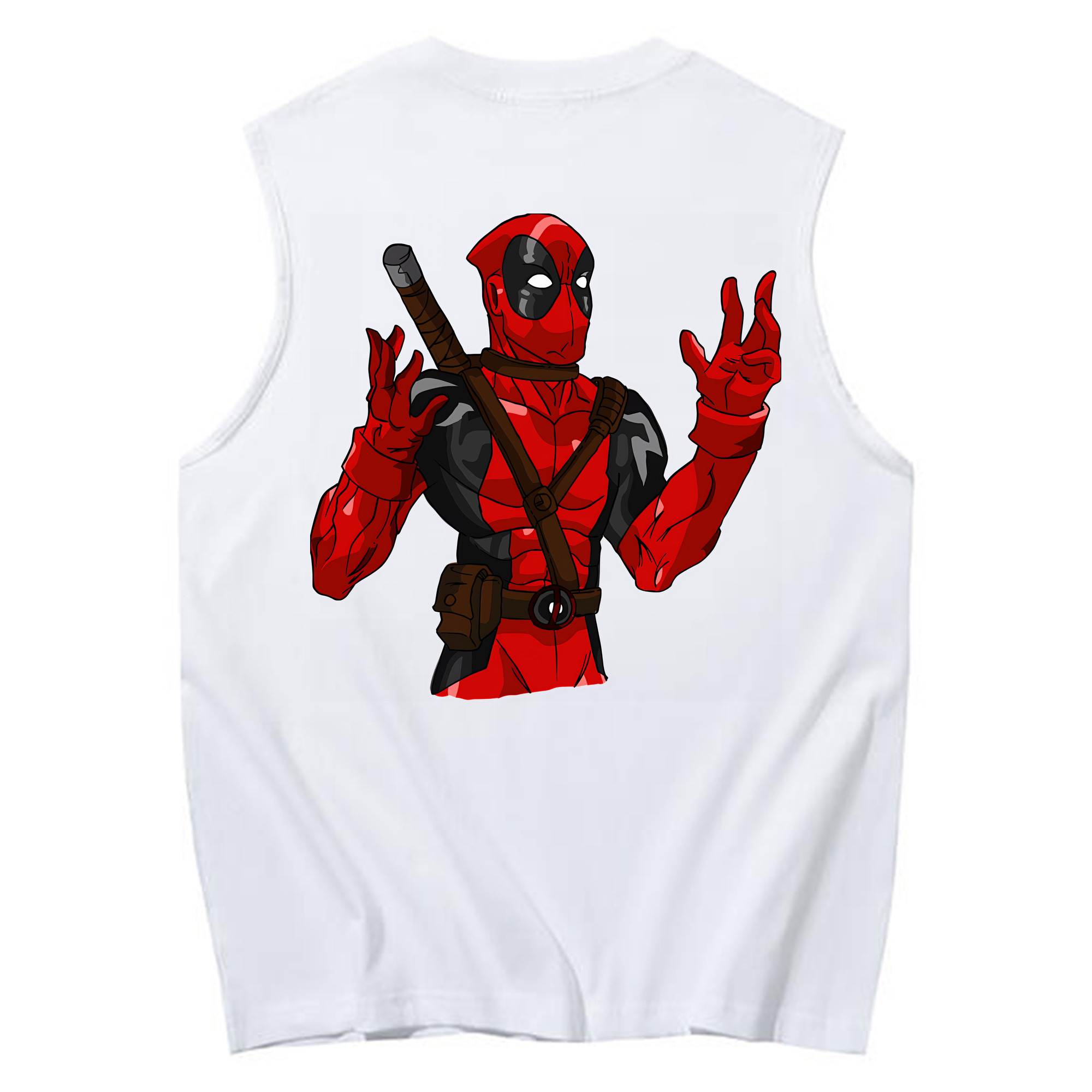 （画像用） Deadpool デッドプール コットン100％タンクトップ（背面プリント）