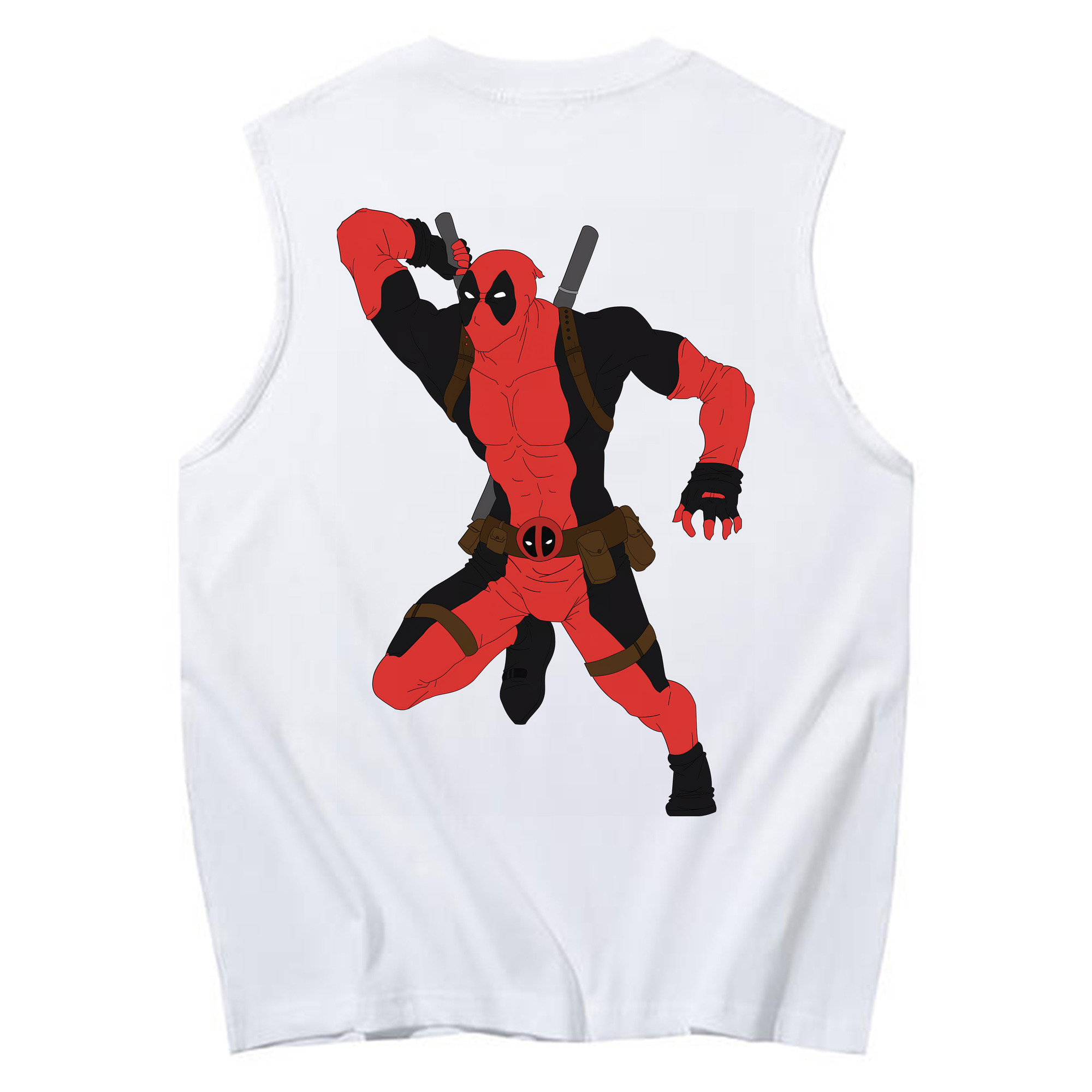 （画像用） Deadpool デッドプール コットン100％タンクトップ（背面プリント）