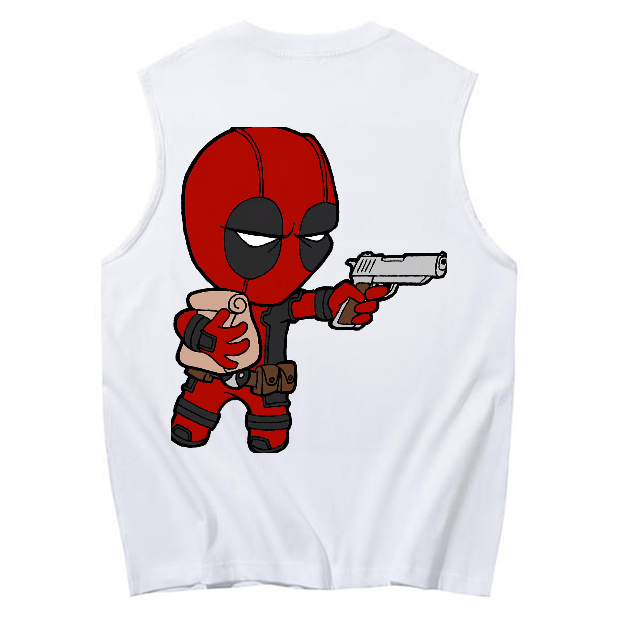 （画像用） Deadpool デッドプール コットン100％タンクトップ（背面プリント）