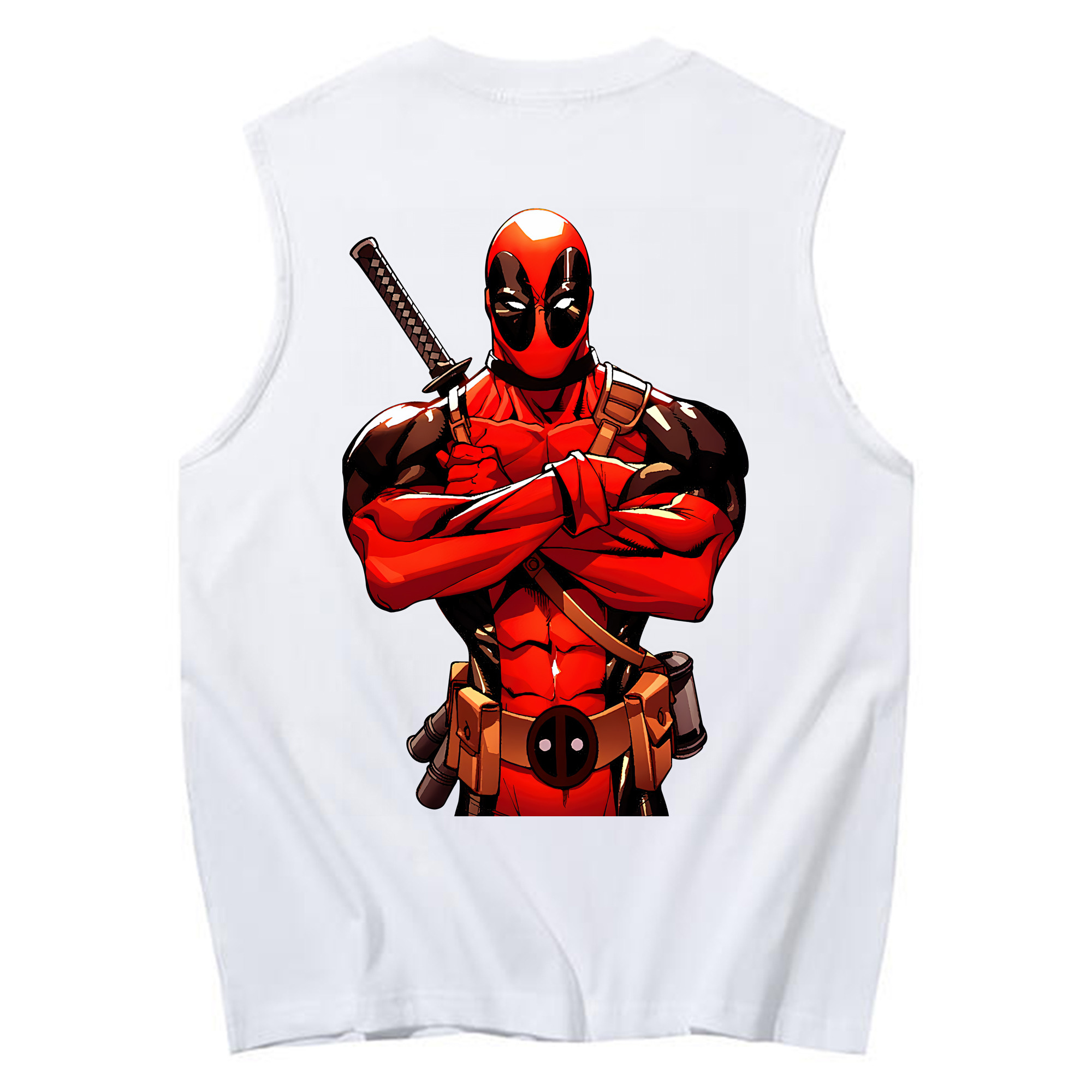 （画像用） Deadpool デッドプール コットン100％タンクトップ（背面プリント）