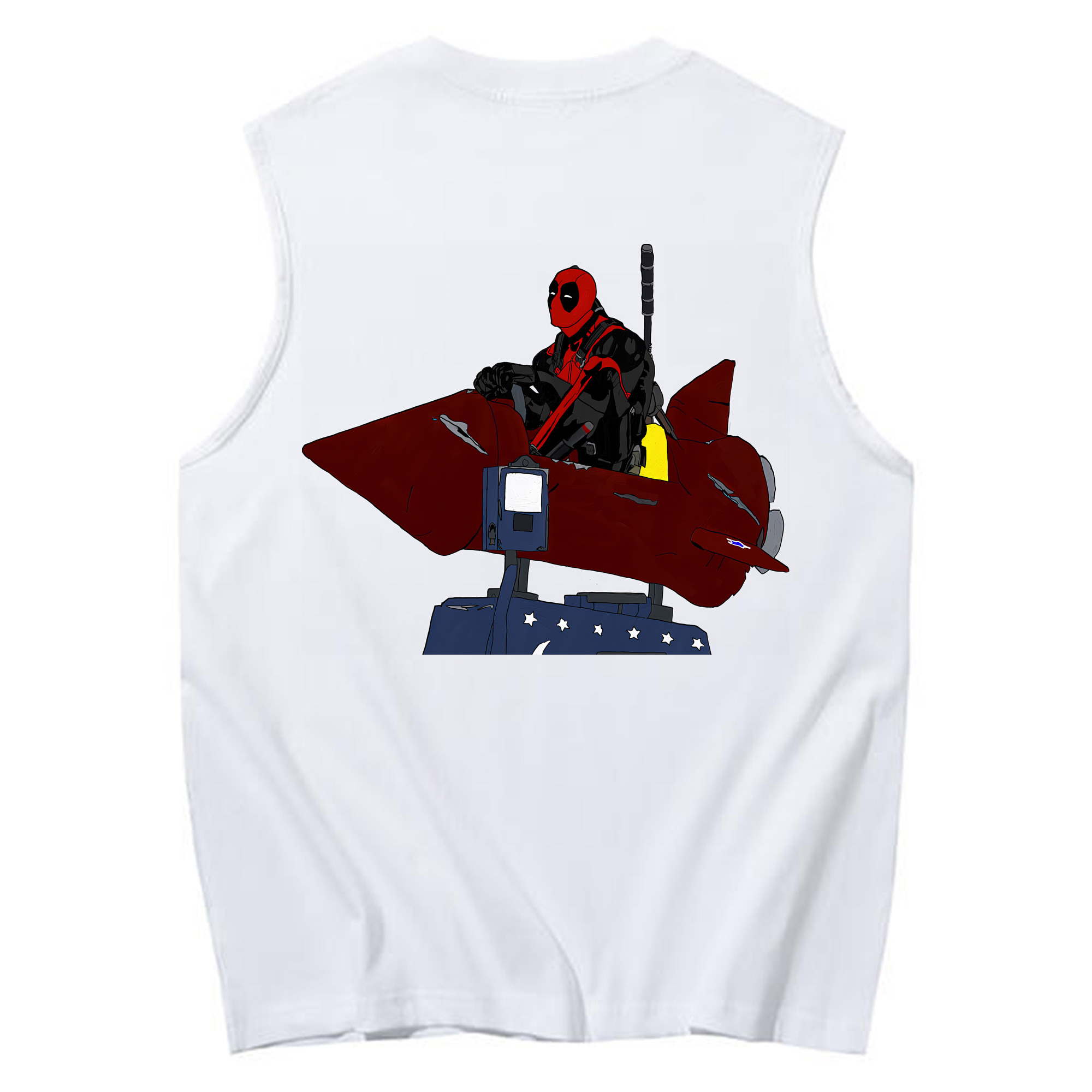 （画像用） Deadpool デッドプール コットン100％タンクトップ（背面プリント）