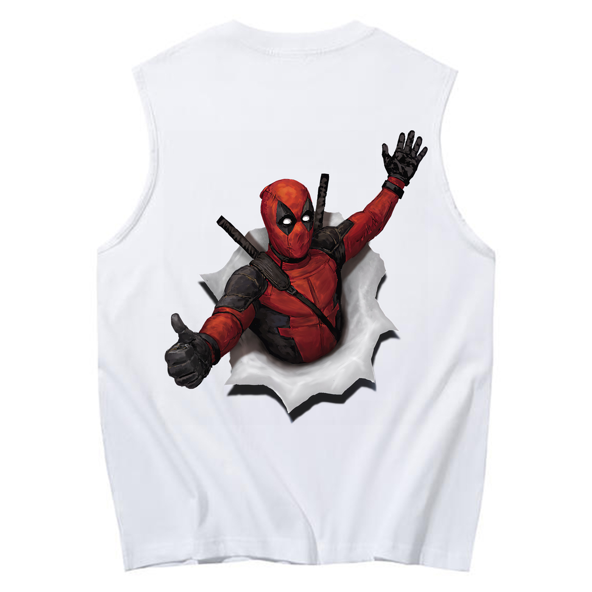 （画像用） Deadpool デッドプール コットン100％タンクトップ（背面プリント）