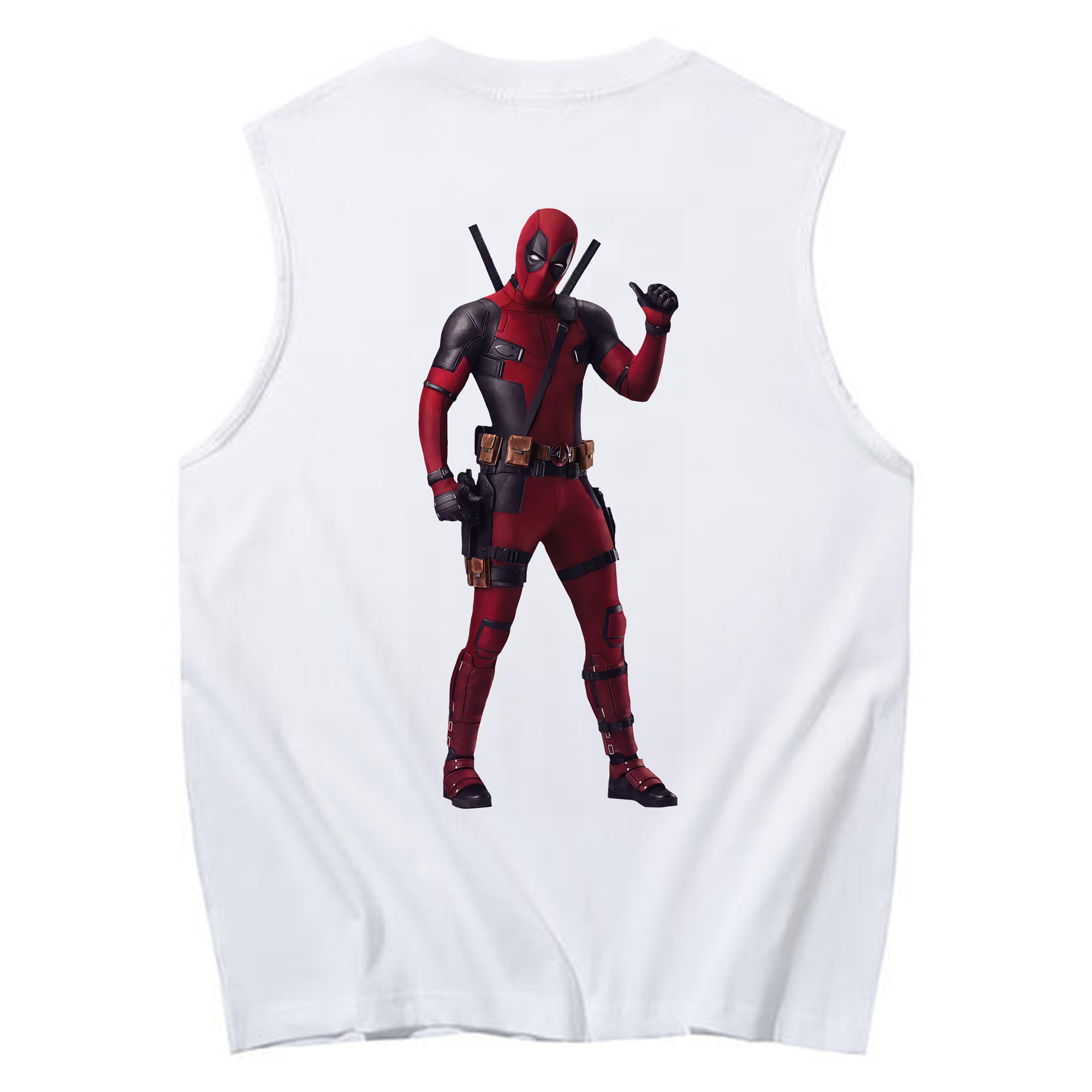 （画像用） Deadpool デッドプール コットン100％タンクトップ（背面プリント）