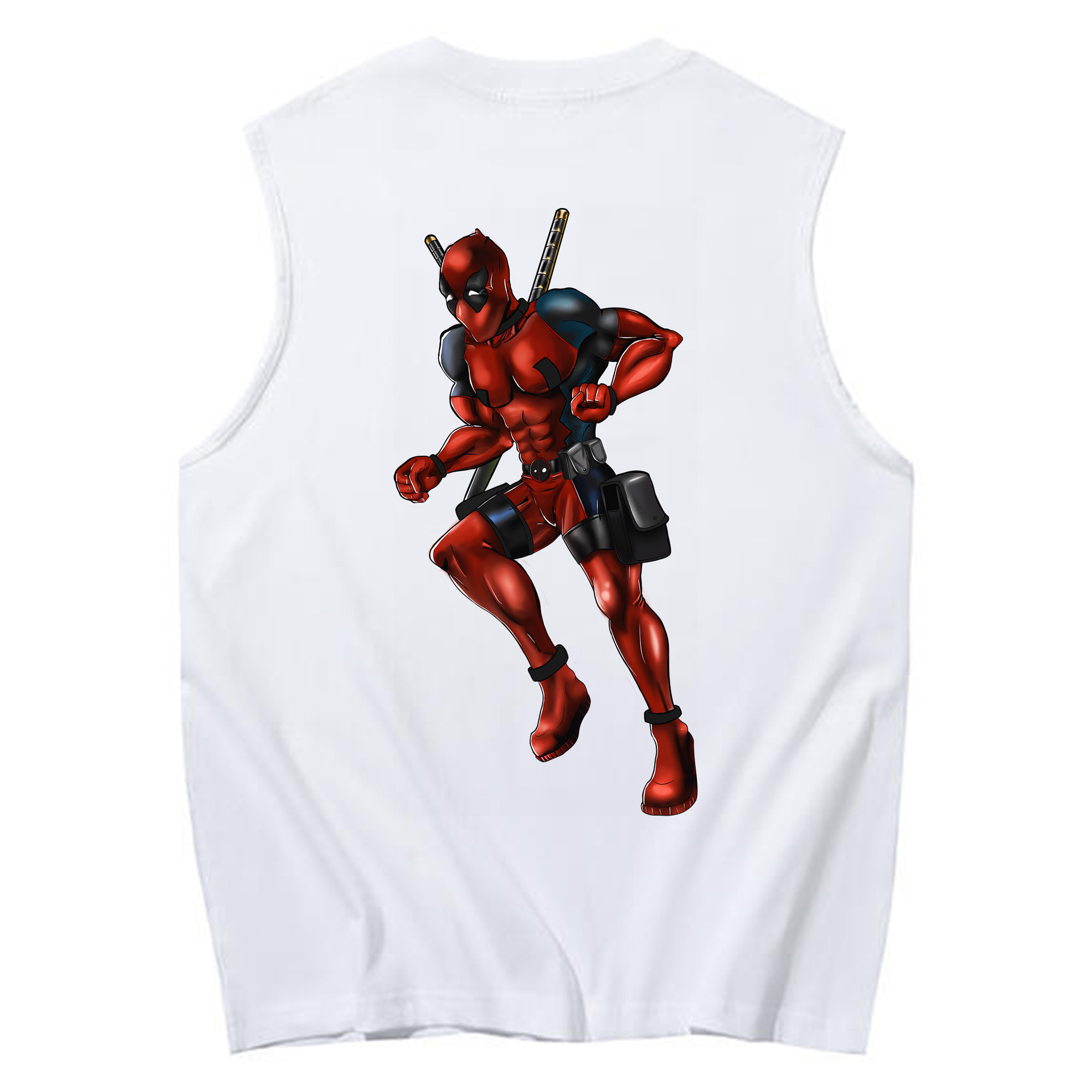 （画像用） Deadpool デッドプール コットン100％タンクトップ（背面プリント）