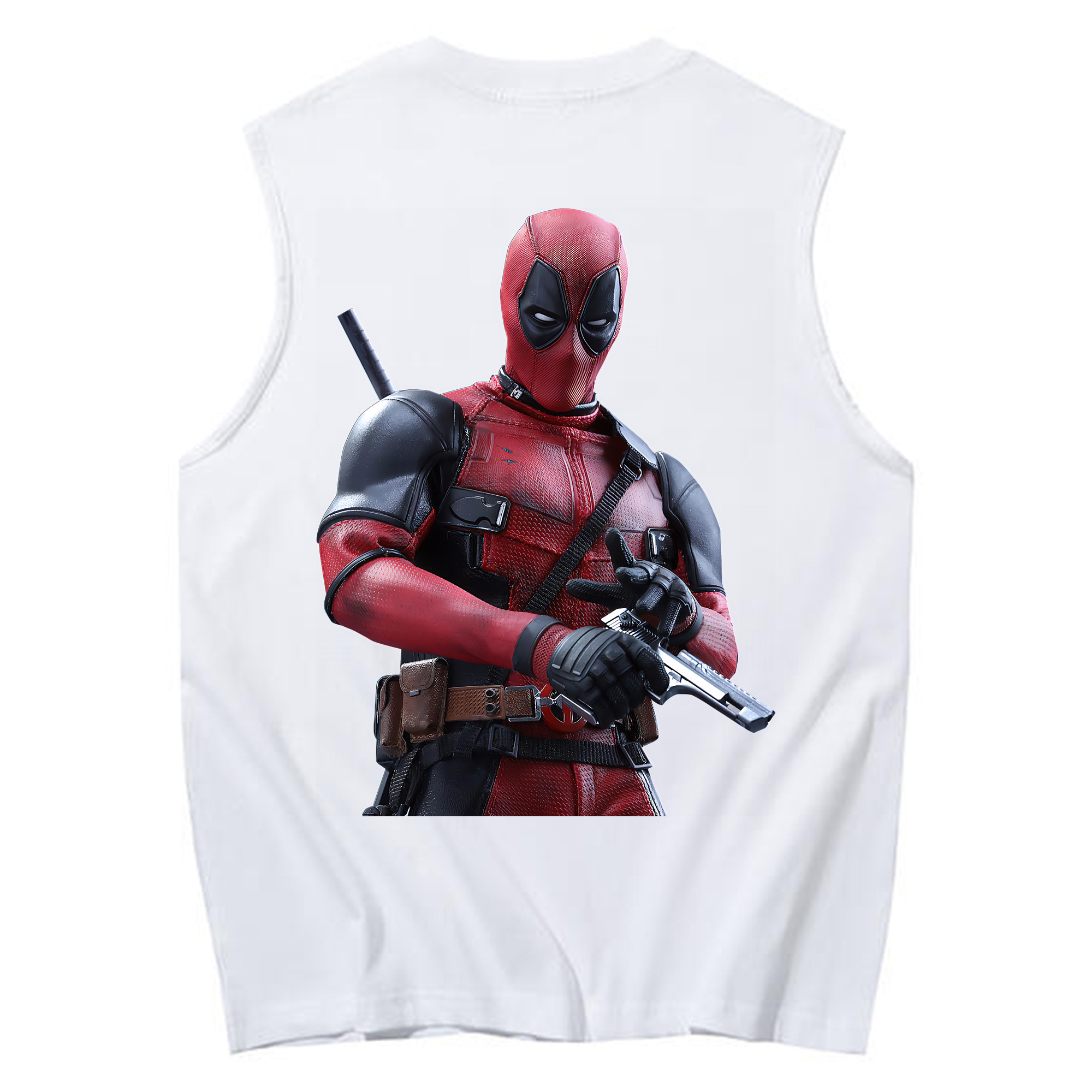 （画像用） Deadpool デッドプール コットン100％タンクトップ（背面プリント）