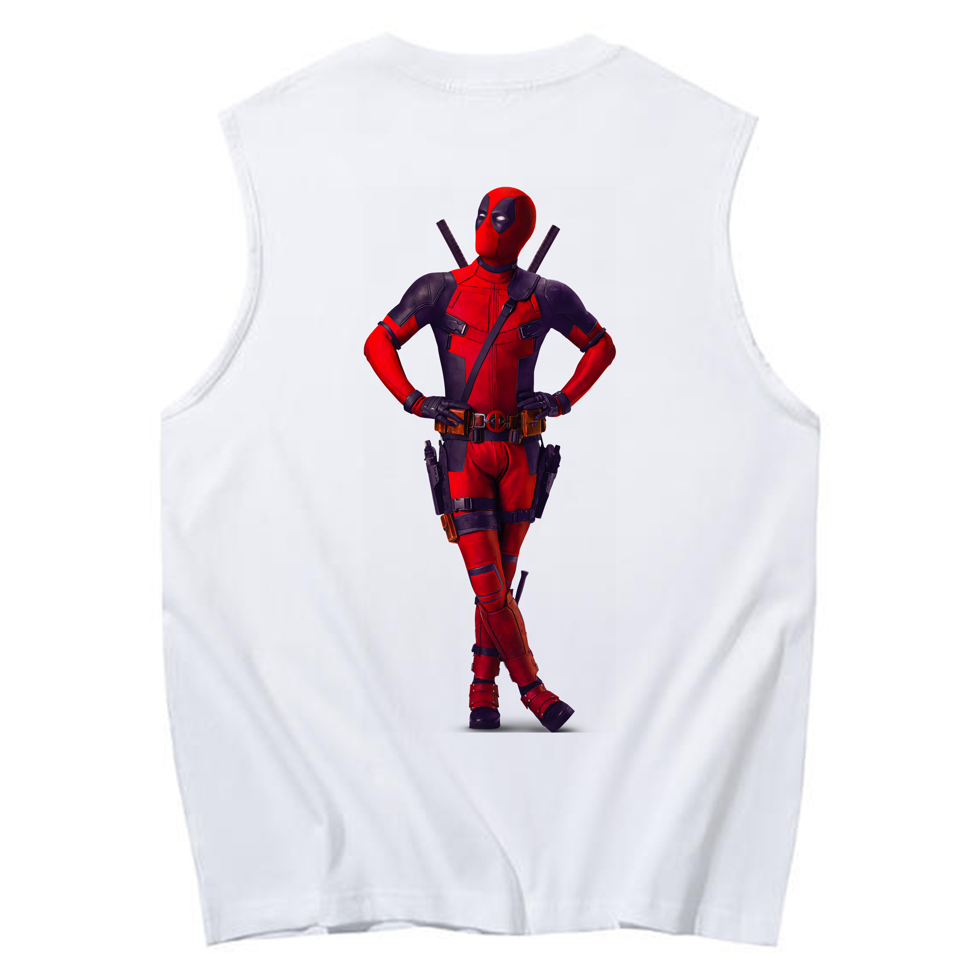 （画像用） Deadpool デッドプール コットン100％タンクトップ（背面プリント）
