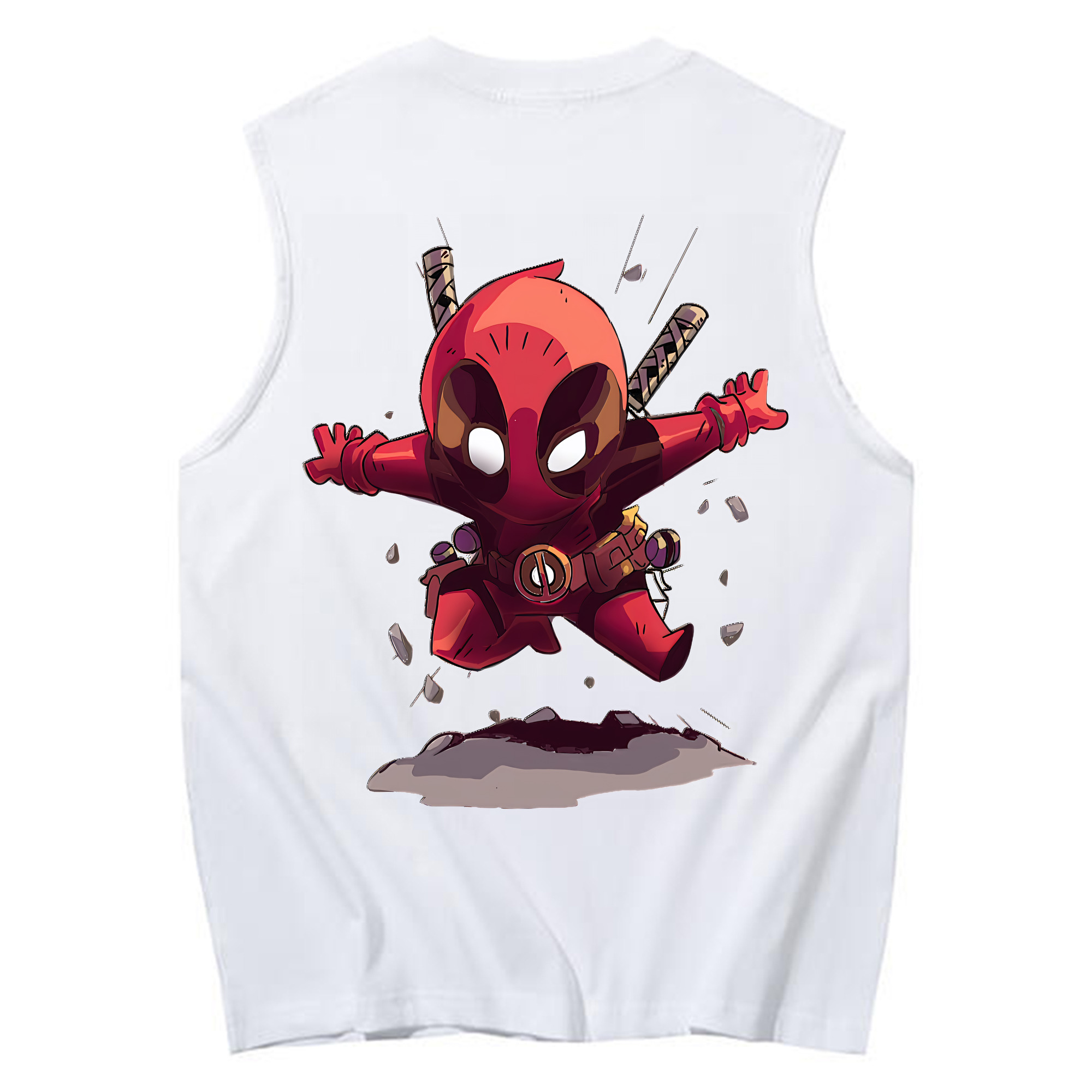 （画像用） Deadpool デッドプール コットン100％タンクトップ（背面プリント）