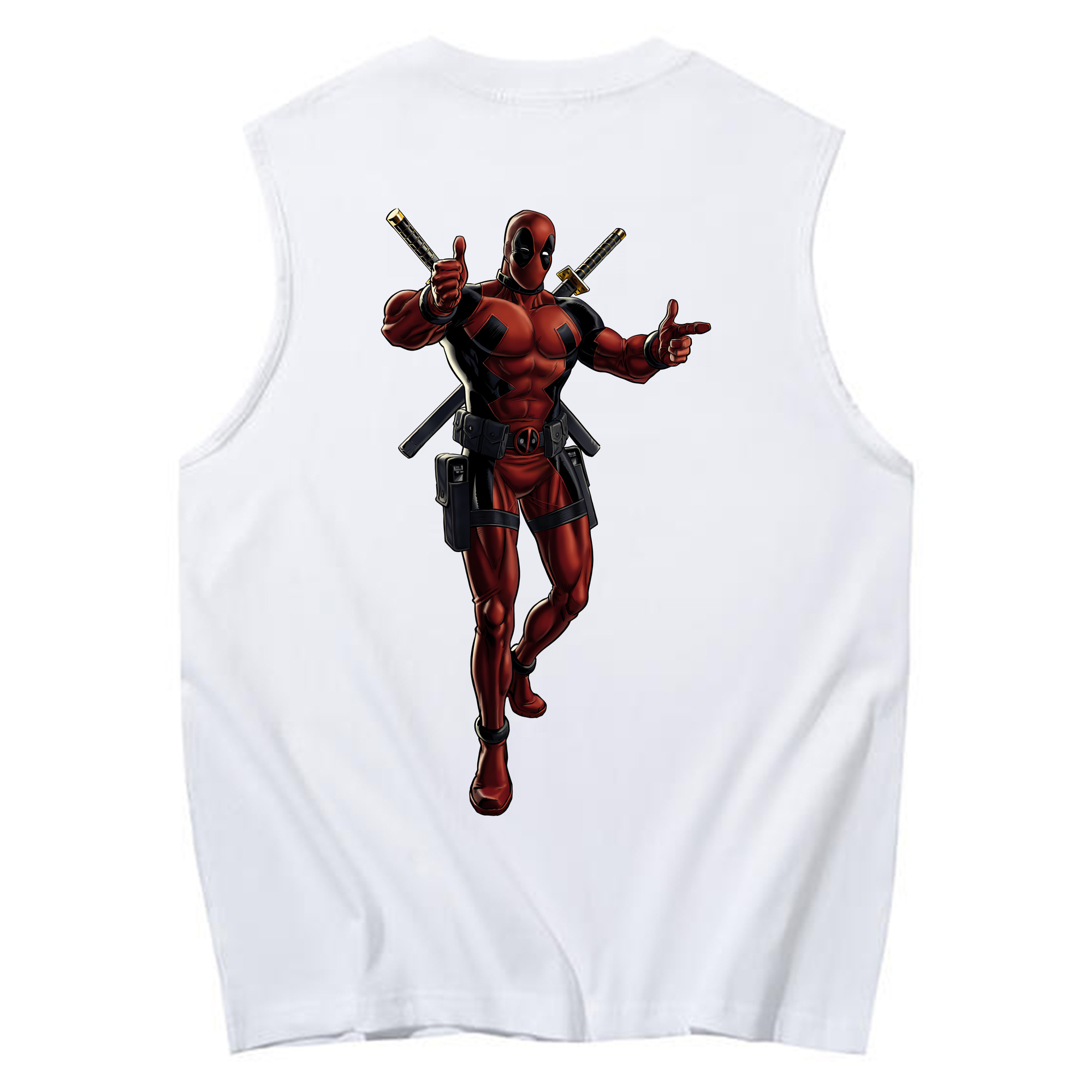 （画像用） Deadpool デッドプール コットン100％タンクトップ（背面プリント）