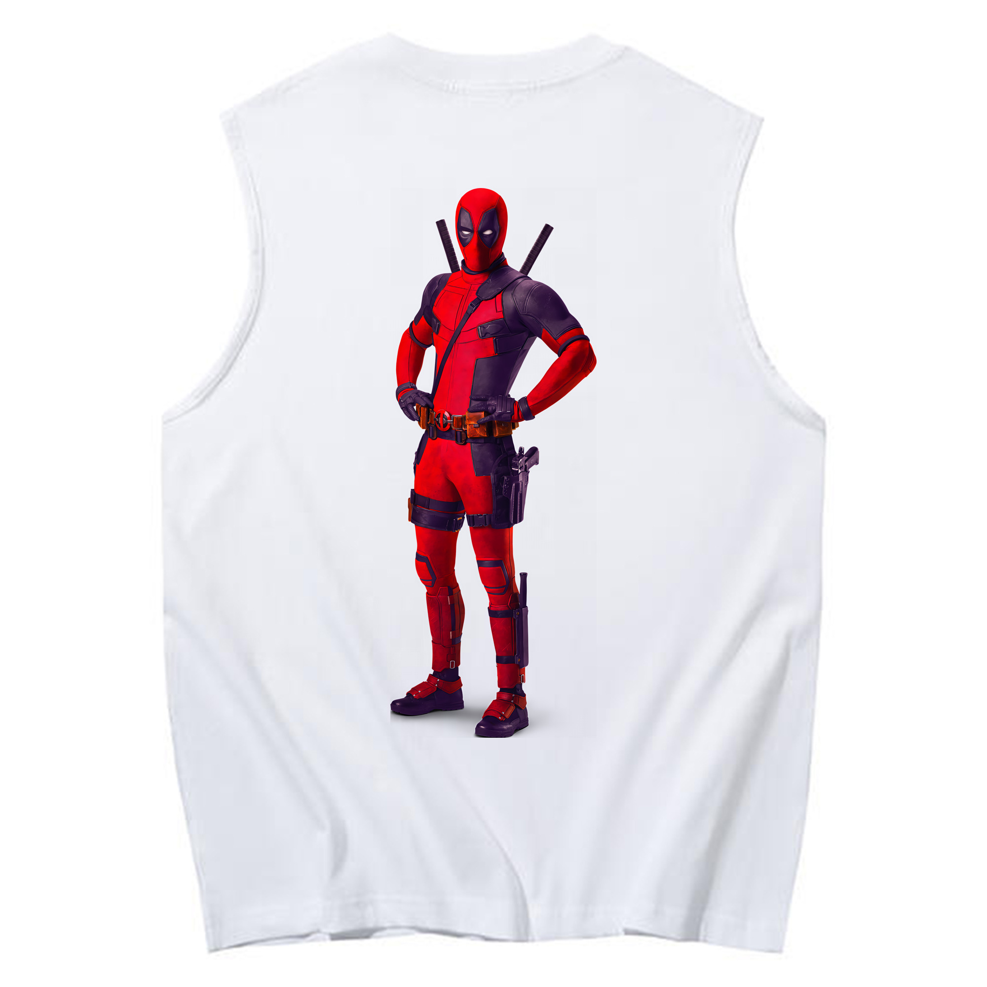 （画像用） Deadpool デッドプール コットン100％タンクトップ（背面プリント）