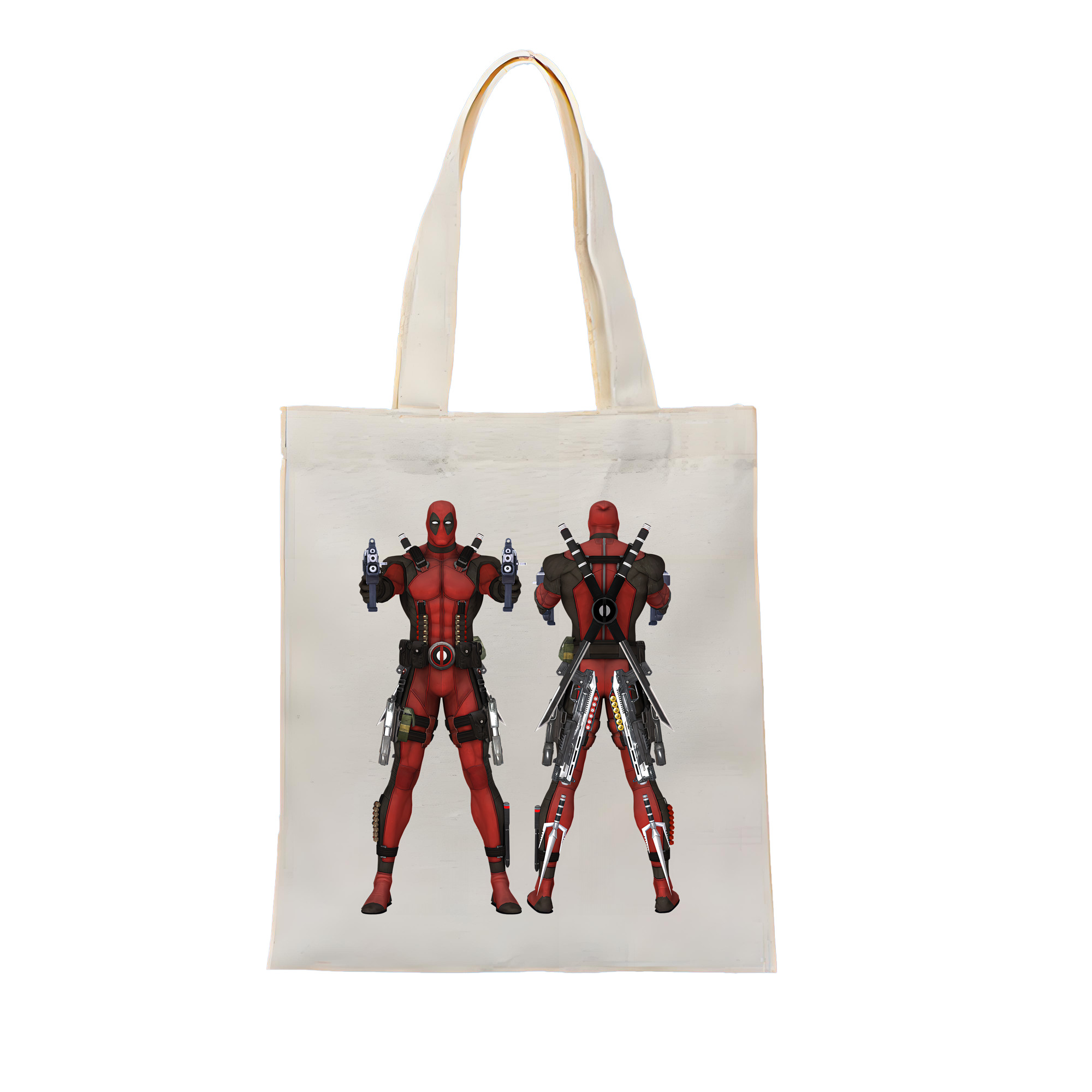 （画像用） Deadpool デッドプール 縦型キャンバス生地手提げバッグ　トートバッグ