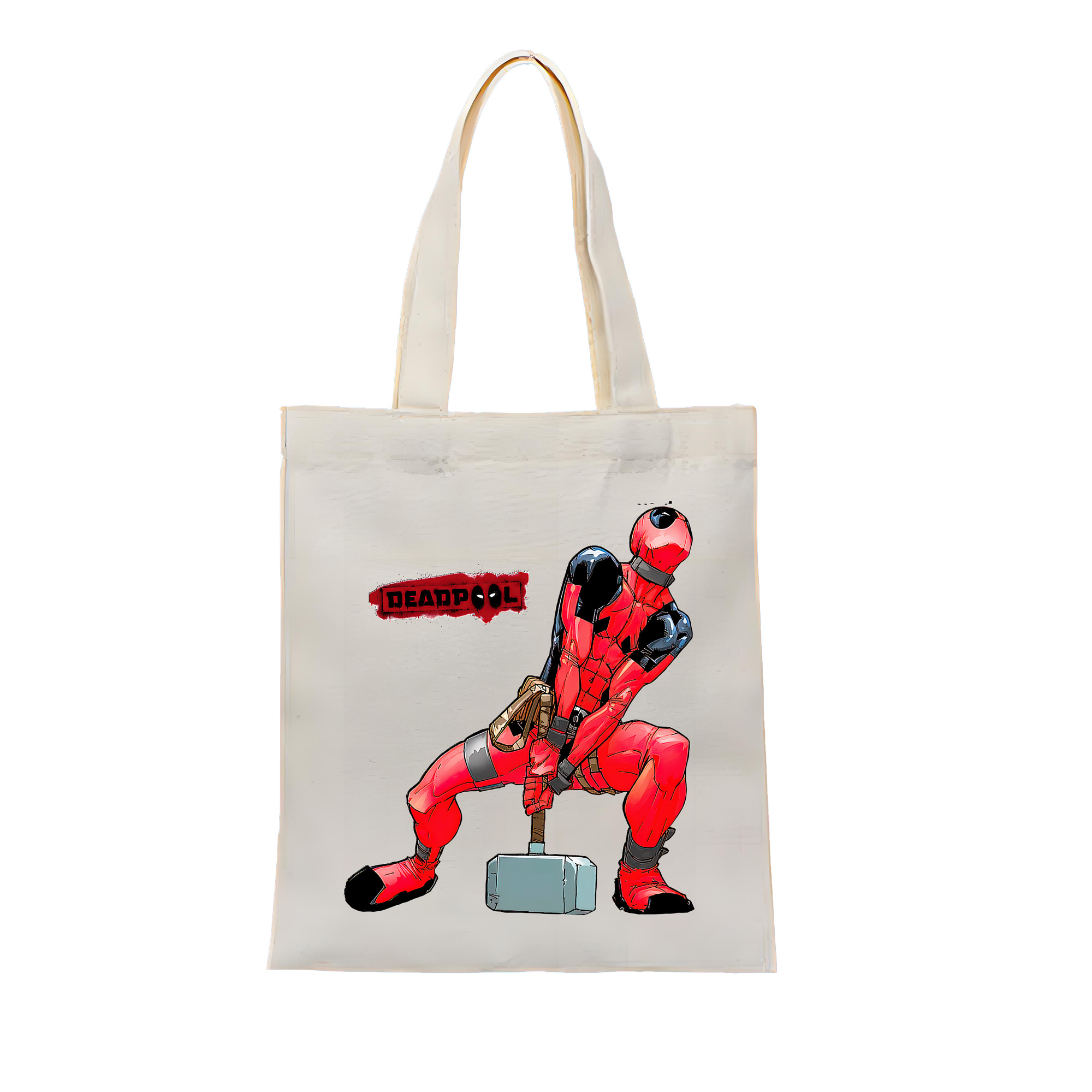 （画像用） Deadpool デッドプール 縦型キャンバス生地手提げバッグ　トートバッグ