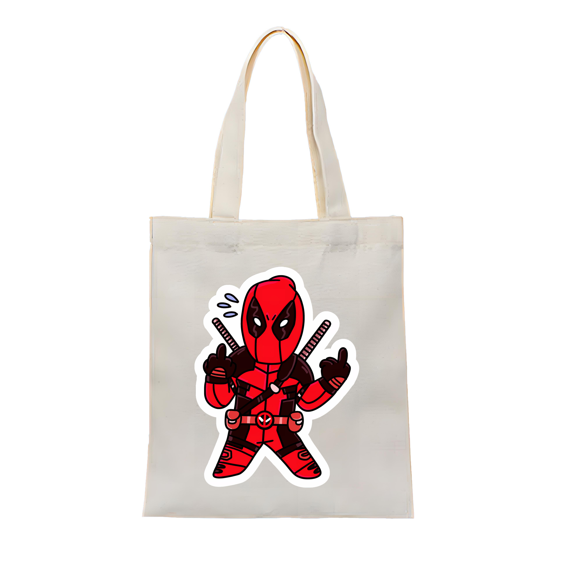 （画像用） Deadpool デッドプール 縦型キャンバス生地手提げバッグ　トートバッグ