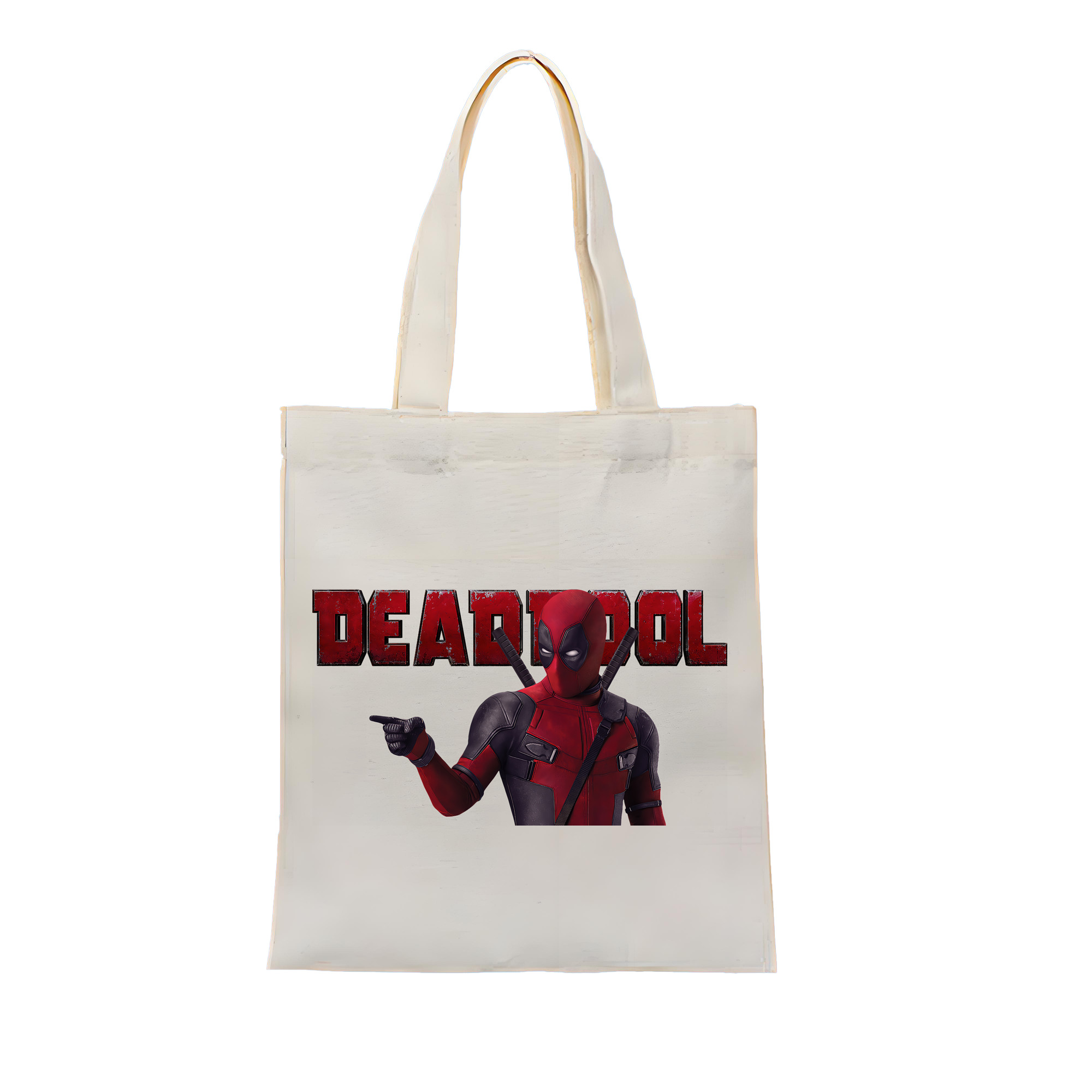 （画像用） Deadpool デッドプール 縦型キャンバス生地手提げバッグ　トートバッグ