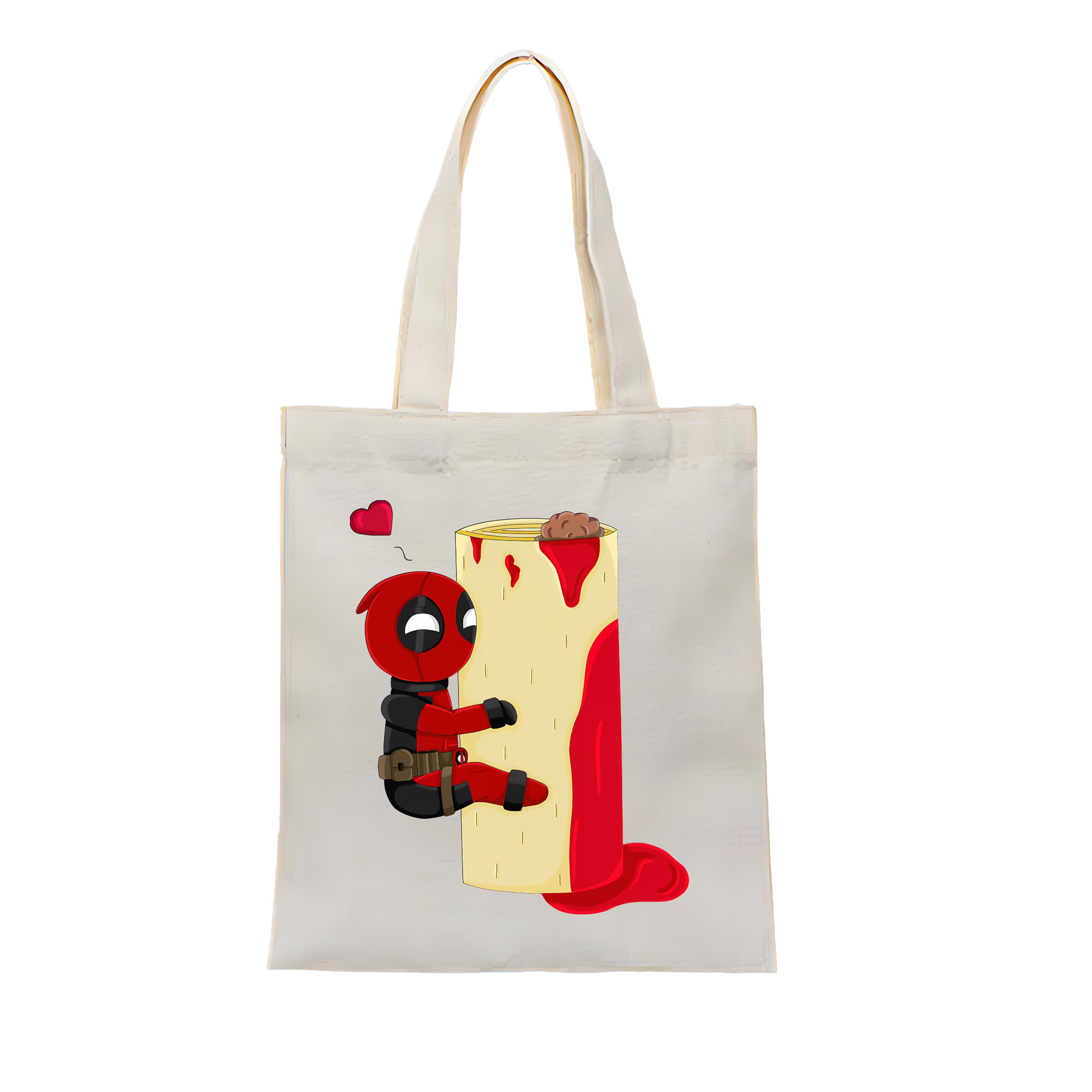 （画像用） Deadpool デッドプール 縦型キャンバス生地手提げバッグ　トートバッグ