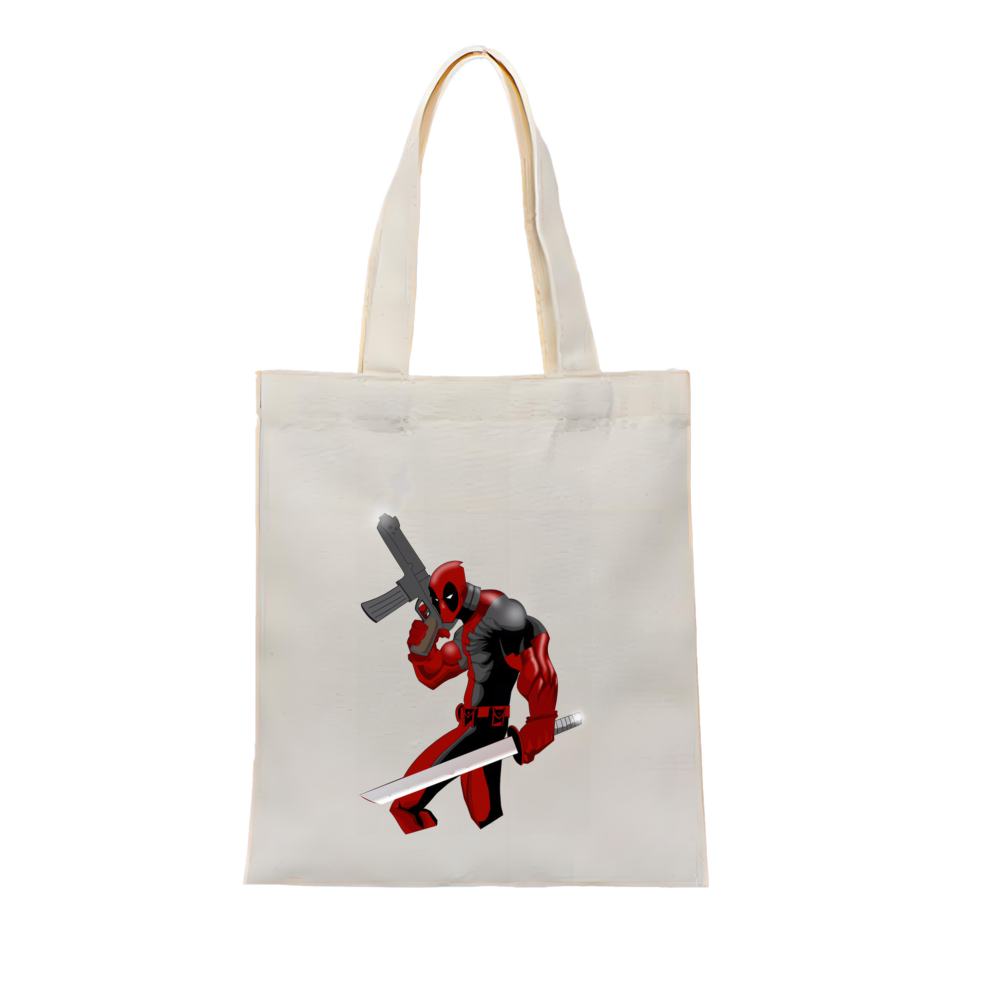 （画像用） Deadpool デッドプール 縦型キャンバス生地手提げバッグ　トートバッグ