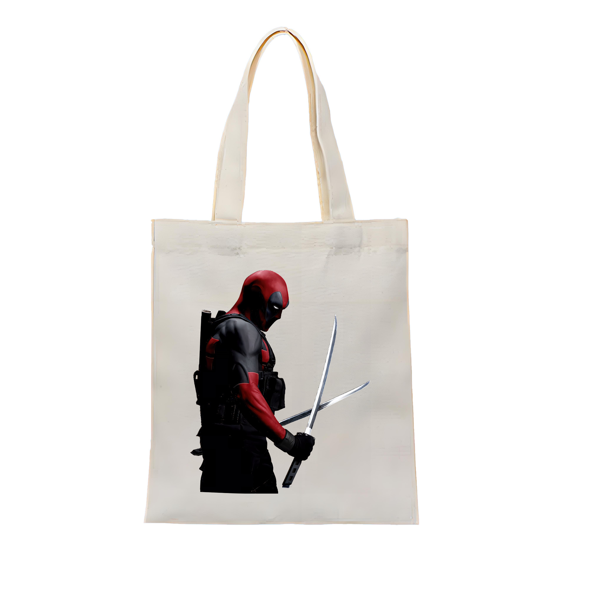 （画像用） Deadpool デッドプール 縦型キャンバス生地手提げバッグ　トートバッグ