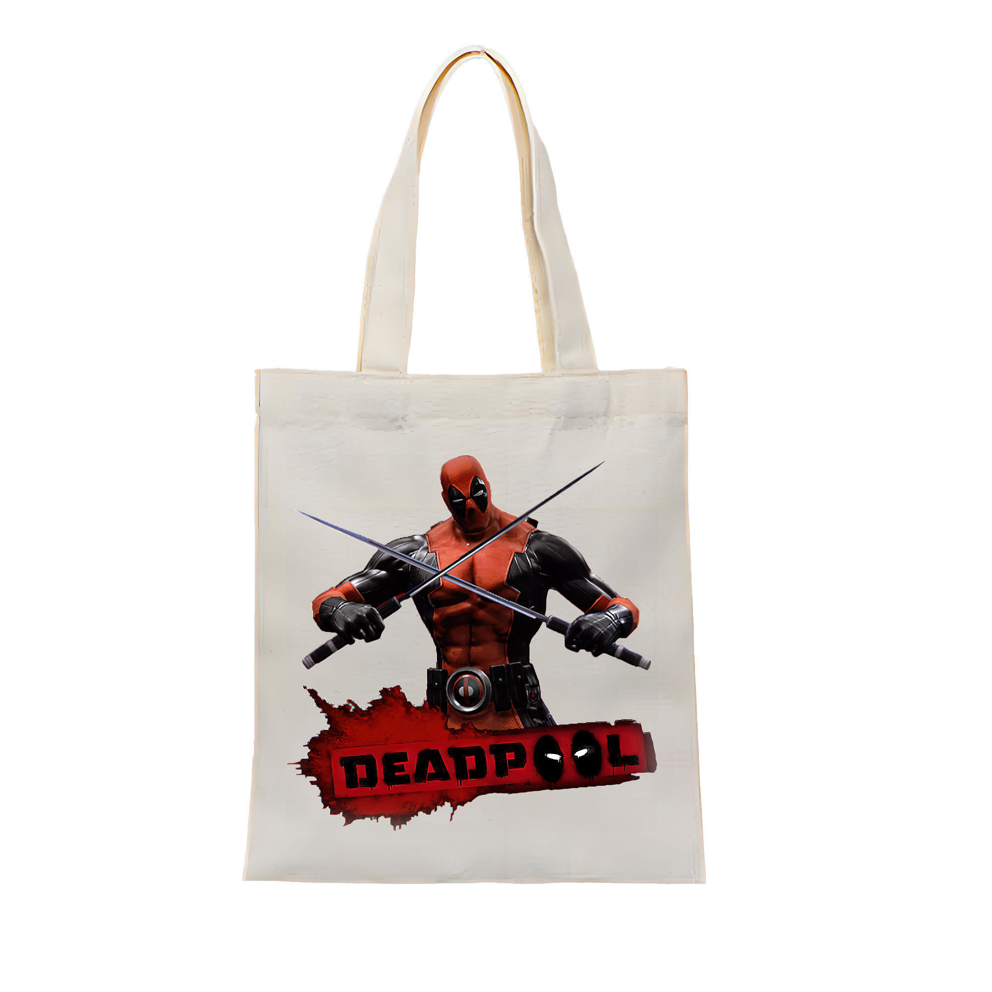 （画像用） Deadpool デッドプール 縦型キャンバス生地手提げバッグ　トートバッグ