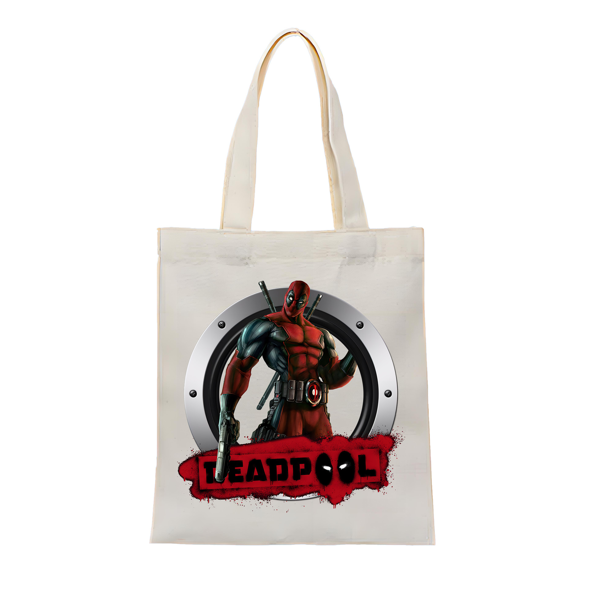 （画像用） Deadpool デッドプール 縦型キャンバス生地手提げバッグ　トートバッグ