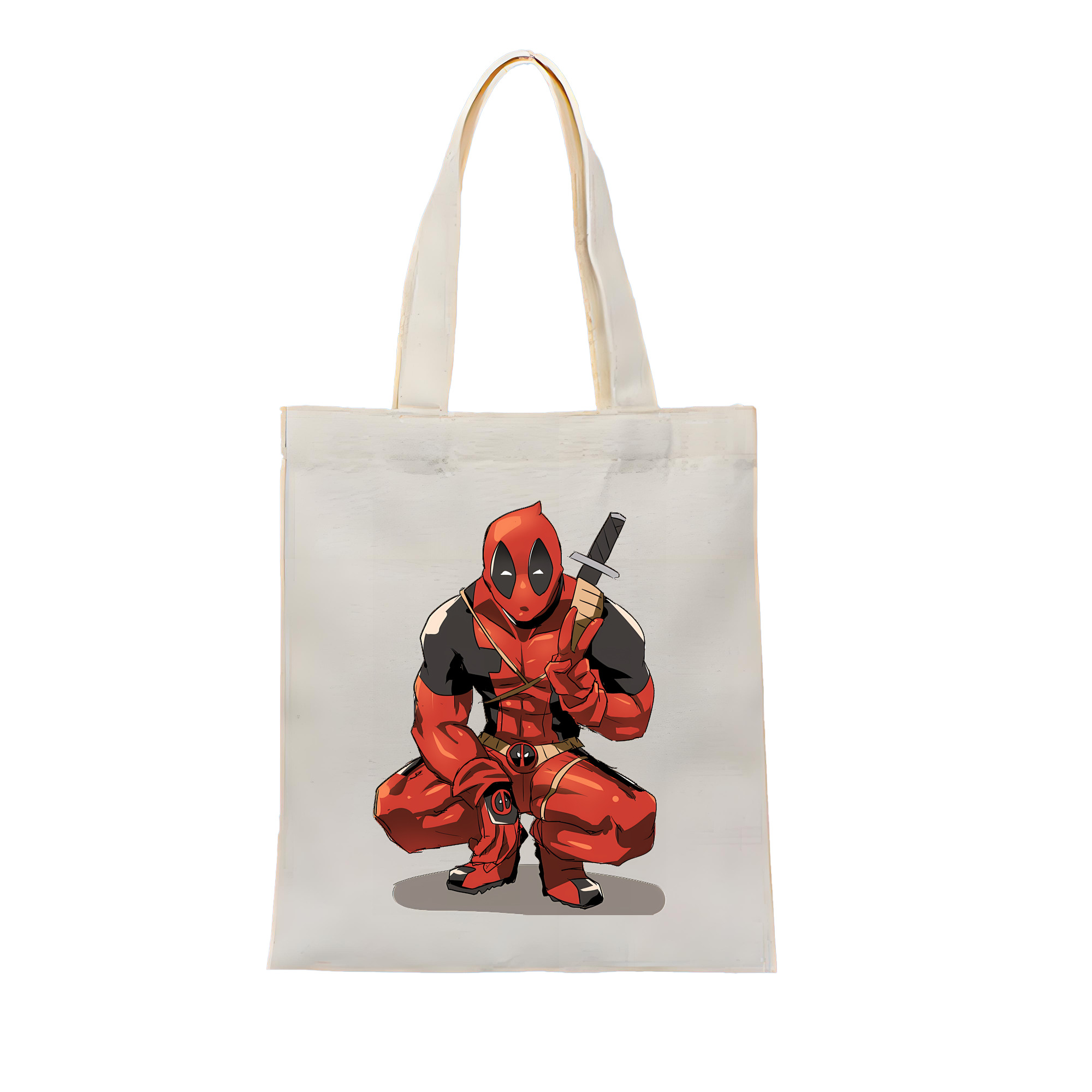 （画像用） Deadpool デッドプール 縦型キャンバス生地手提げバッグ　トートバッグ